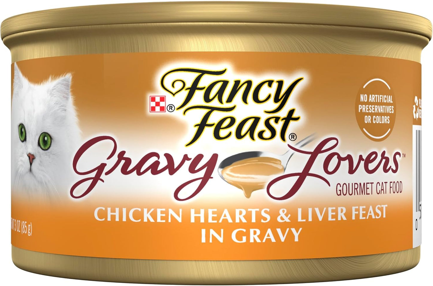 Purina  Gravy Lovers Chicken Hearts and Liver Feast Grilled Gourmet Cat Food in Wet Cat Food Gravy - (Pack of 24) 3 Oz. Cans