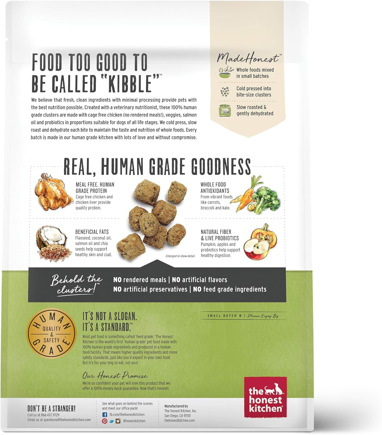 Whole Food Clusters Grain Free Chicken Dry Dog Food, 5 Lb Bag