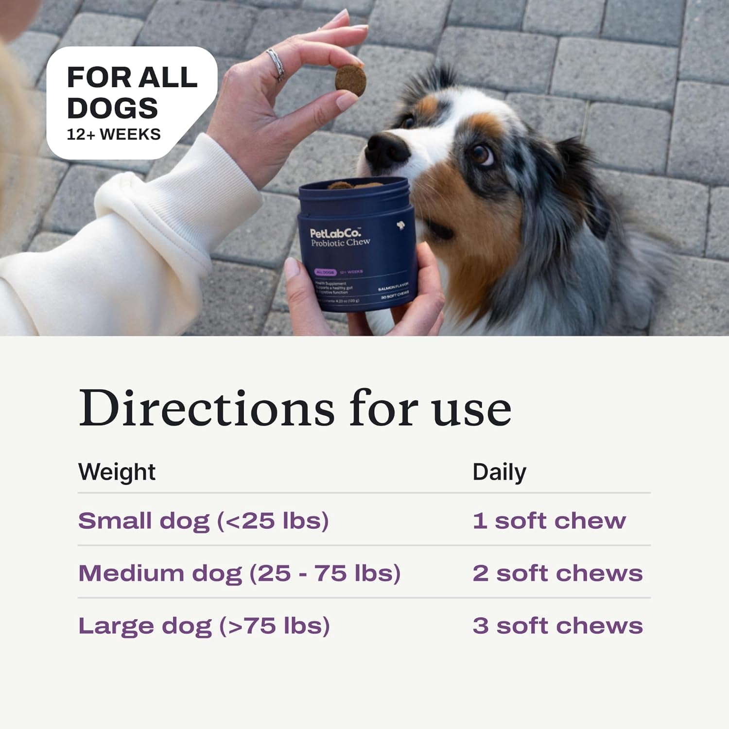 Probiotics for Dogs, Support Gut Health, Occasional Diarrhea, Digestive Health & Seasonal Allergies - Pork Flavor - 30 Soft Chews - Packaging May Vary (Value 2-Pack)