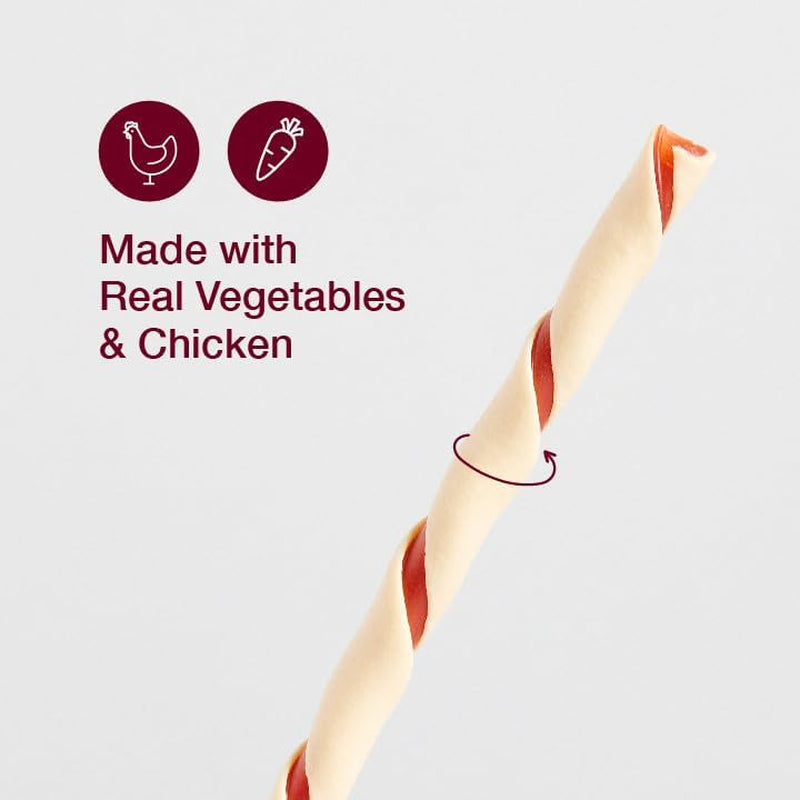 Smart Twist Sticks, Rawhide Free Dog Chew Sticks, Made with Real Chicken, 50 Sticks , 9.7 Ounce (Pack of 1)