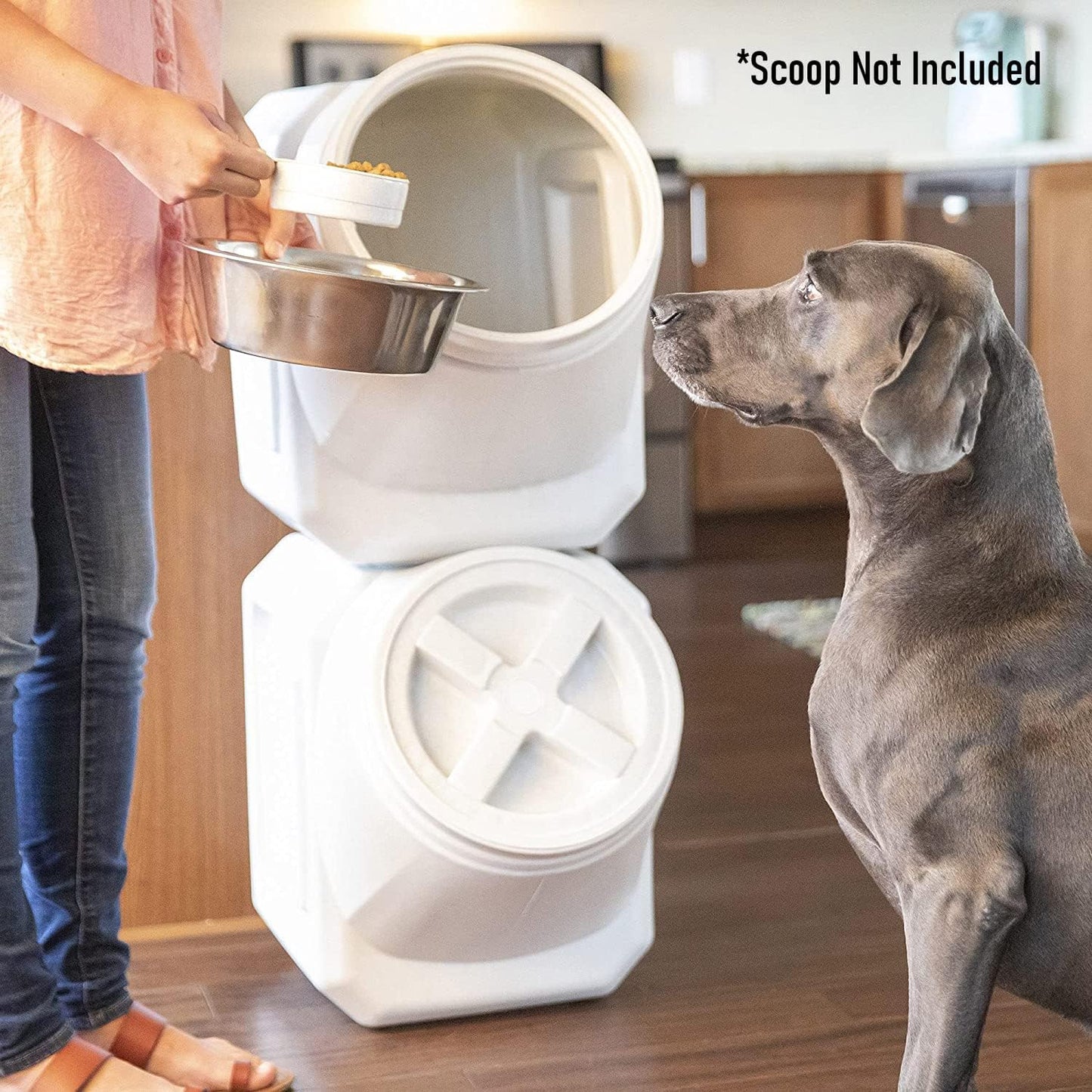 Vittles Vault Stackable Dog Food Storage Container with Sealing Lid, up to 60 Lbs Dry Pet Food Storage Container, Usa-Made - [14.5" L X 19" H]