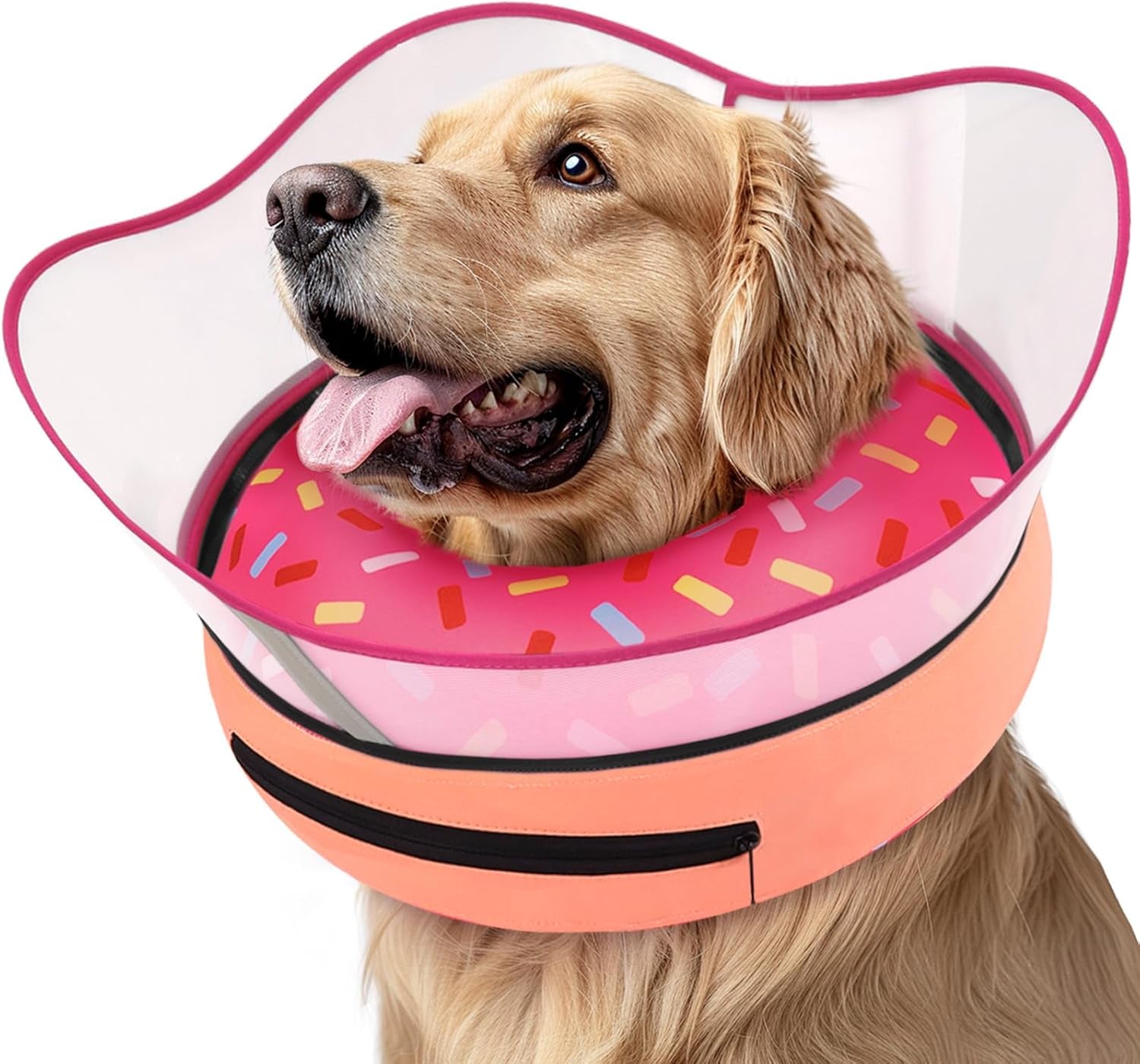 Raised Inflatable Dog Cone Collar to Stop Licking, Soft Dog Cone Alternative after Surgery, Doggie Neck Donut Collar for Small Medium Large Dogs