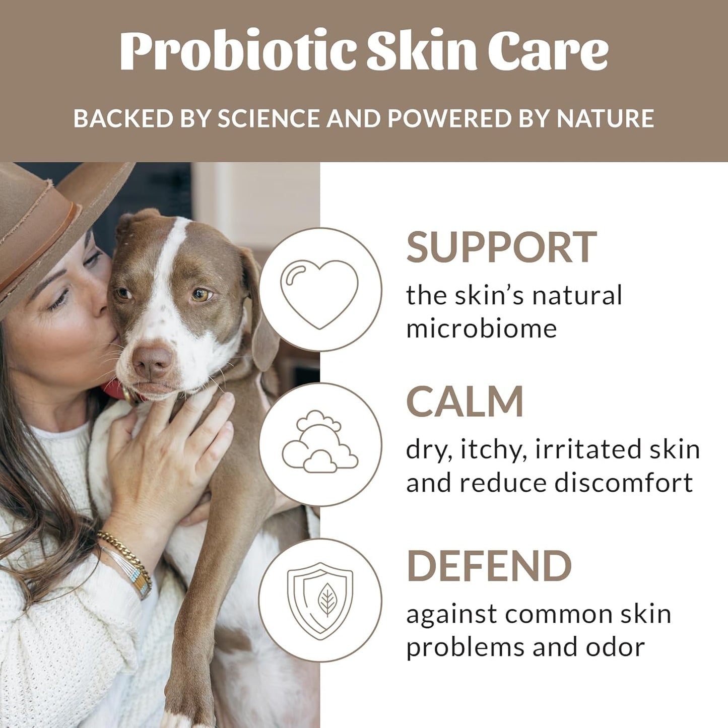 Probiotic Pet Shampoo & Conditioner with Avocado Oil & Omega-3S, 97% Natural, Paraben & Sulfate-Free, Cruelty-Free, 16Oz, Dog of the Woods
