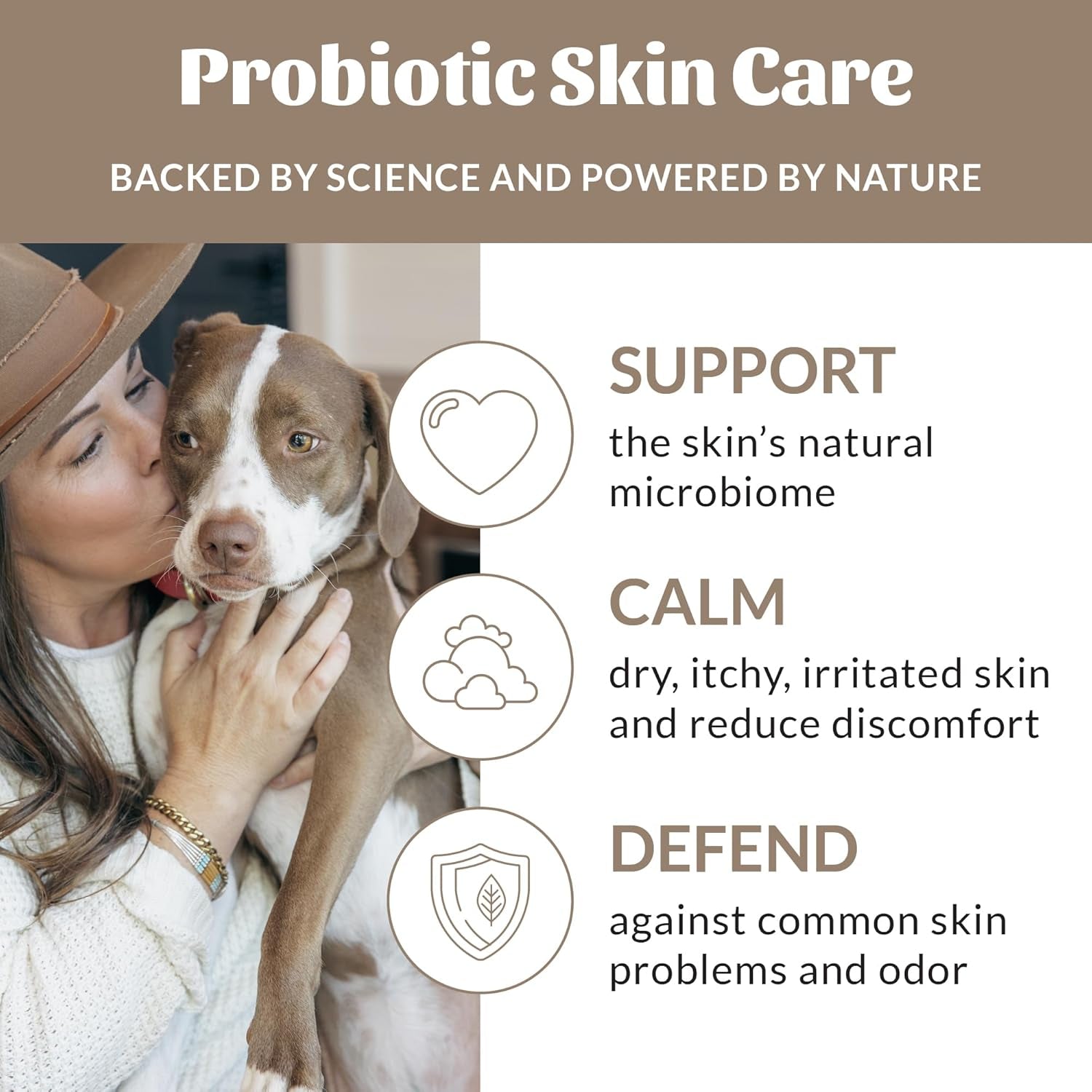 Probiotic Pet Shampoo & Conditioner with Avocado Oil & Omega-3S, 97% Natural, Paraben & Sulfate-Free, Cruelty-Free, 16Oz, Dog of the Woods