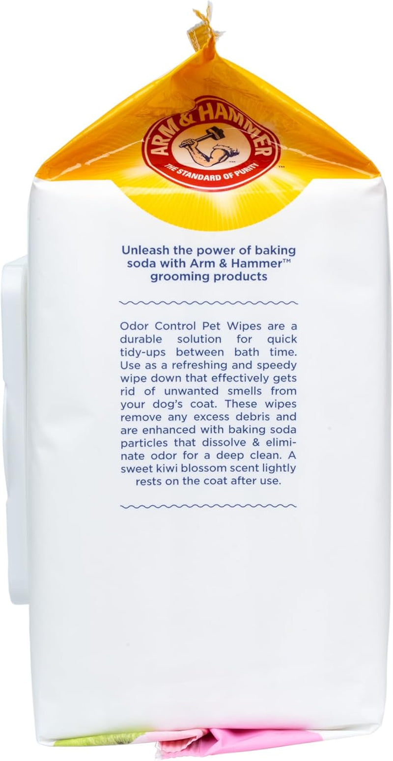 for Pets Odor Control Wipes for Dogs, Best Odor Eliminating Waterless Cleaning for Dogs & Puppies | Kiwi Blossom Scent, 100 Count