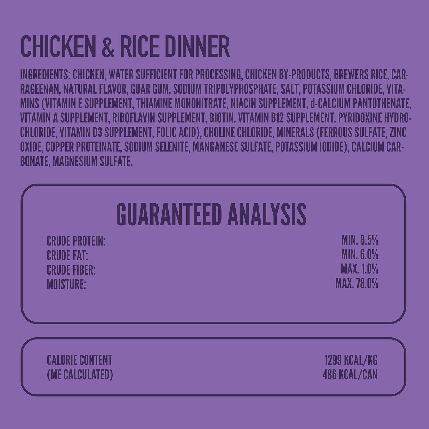 A Strong Heart Wet Dog Food, Chicken & Rice Dinner - 13.2 Oz Cans (Pack of 12), Made in the USA with Real Chicken