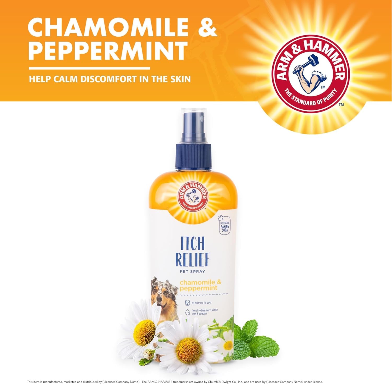 for Pets Itch Relief Spray for Dogs - Dog Itch Relief with Baking Soda Chamomile & Peppermint Scent - Professional Dog Skin Care Spray - anti Itch Spray for Dog, Itchy Dog Skin Relief 8Oz
