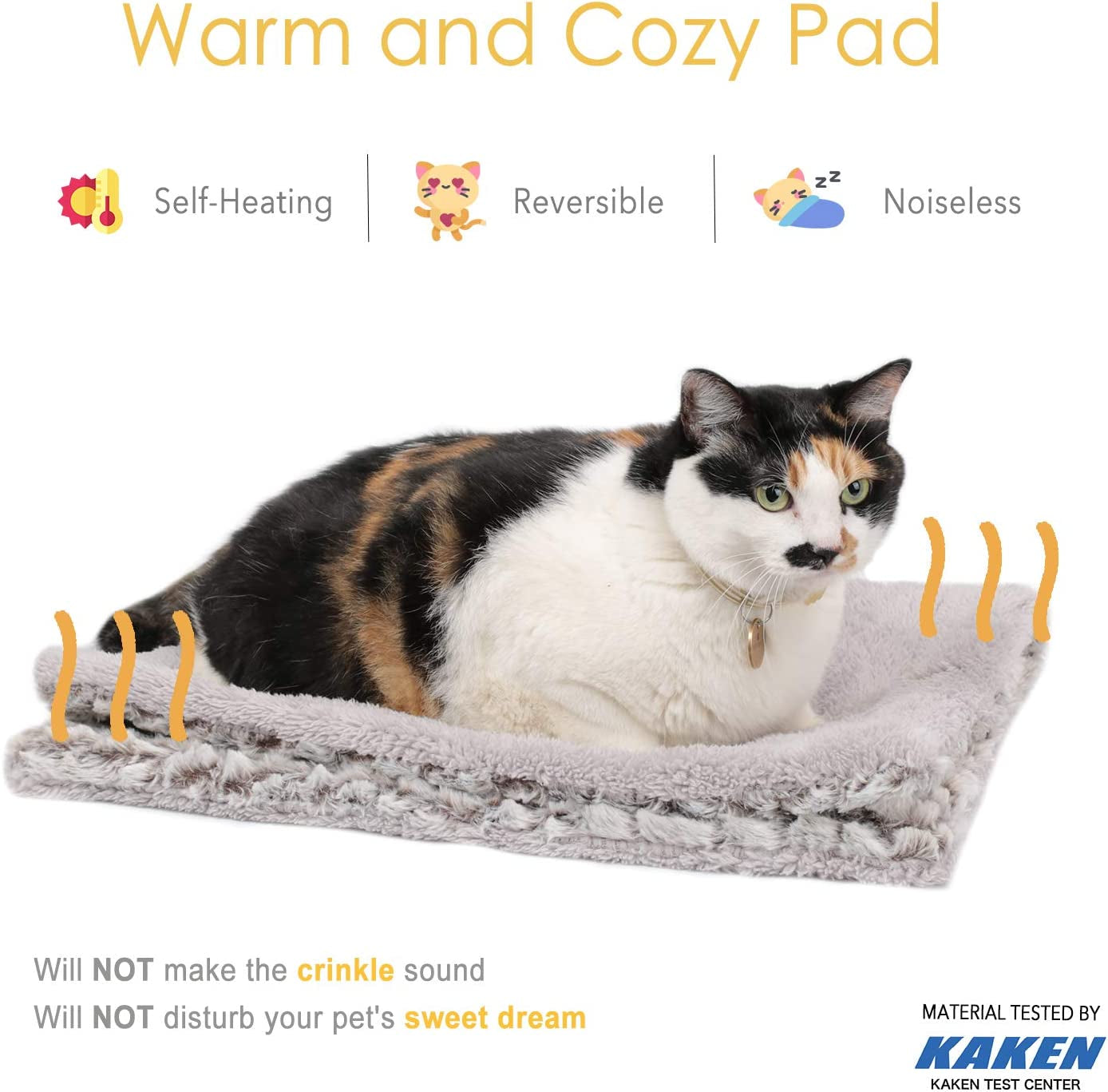 Self Heating Cat Pad Self Warming Bed 27.5" X 18.5" Thermal Heated Cat Mat Extra Warm Pet Mat for Outdoor and Indoor Large Kittens Small Puppy Pets