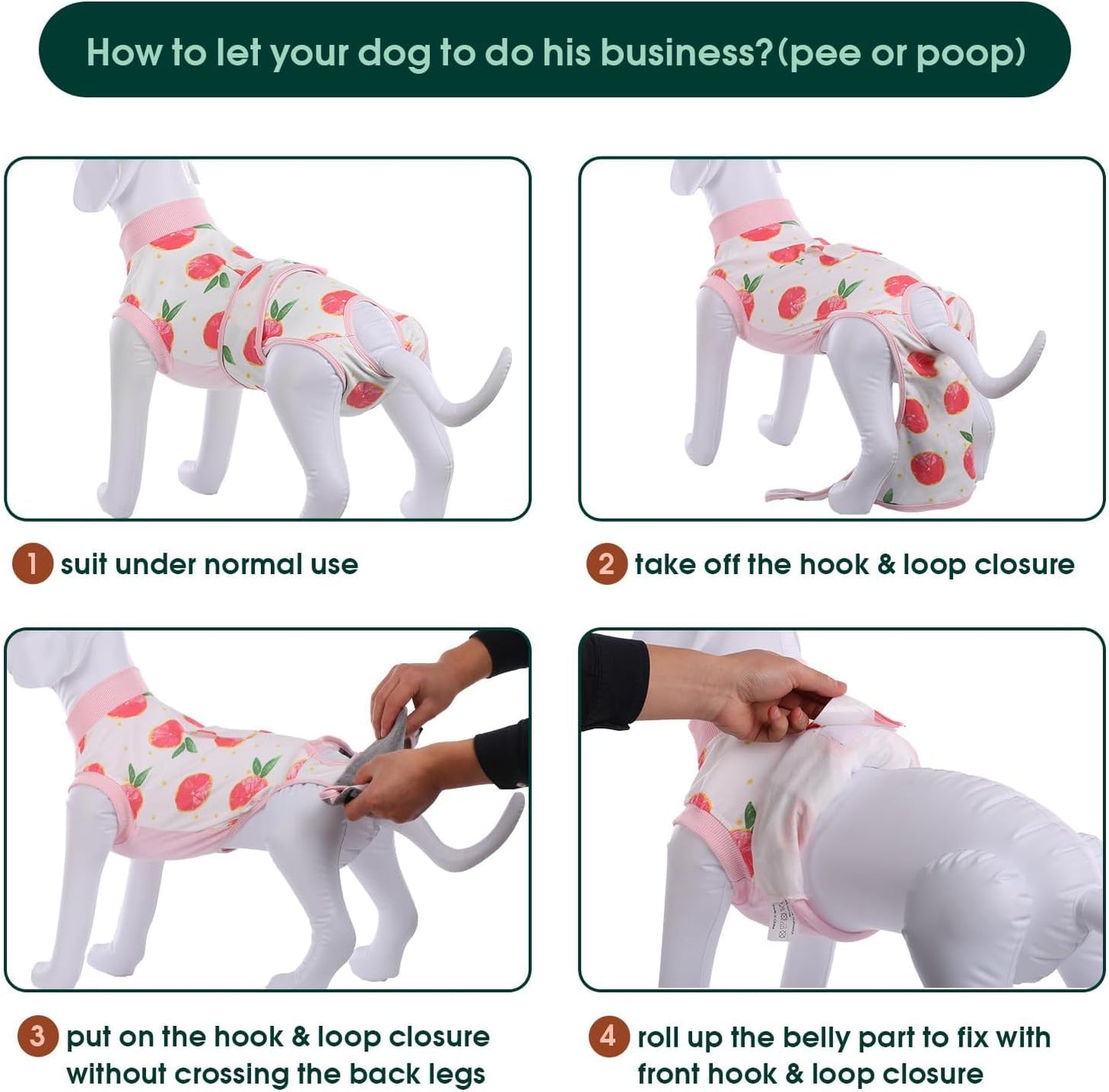 Dog Recovery Suit Female, Dog Onesie for Surgery, Female Spay and Male Neuter Onesie for Post-Op Care, Prevent Licking Puppy Onesies, Pink L