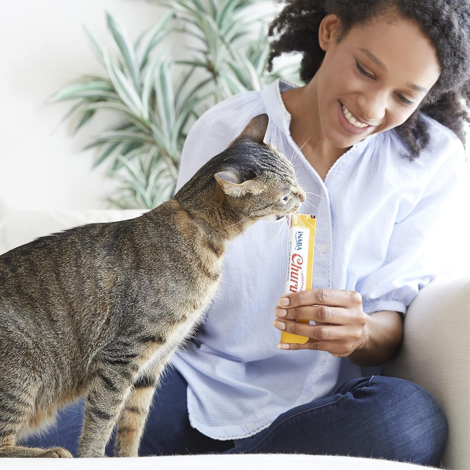 Churu Cat Treats, Lickable, Squeezable Creamy Purée Cat Treat with Green Tea Extract & Taurine, 0.5 Ounces Each Tube, 20 Tubes, Chicken Variety Box