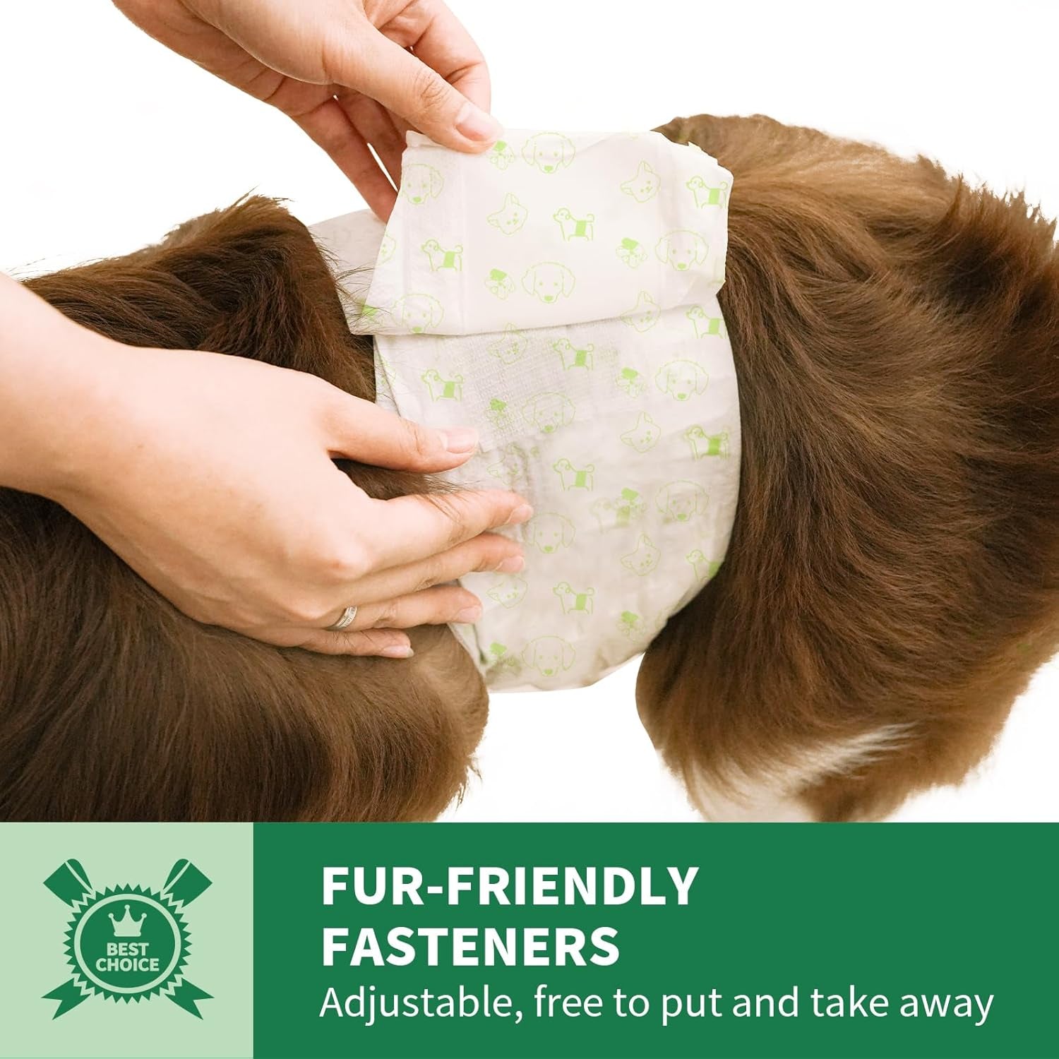 Dog Diapers Male Small 50 Ct, Male Dog Diapers Disposable with Wetness Indicator, Adjustable Puppy Diapers Male, Flashdry Gel Technology, Male Dog Wraps for Incontinence & Marking