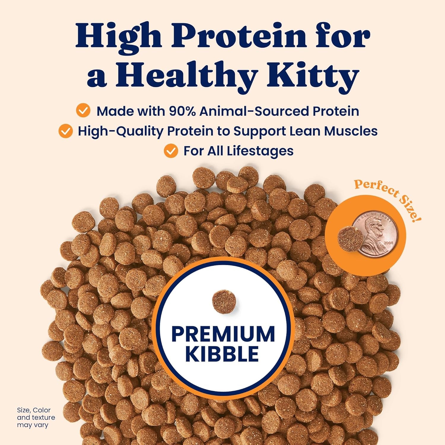 High Protein Dry Cat Food - Grain Free & Gluten Free Chicken Cat Dry Food W/Probiotics for Gut Health & Digestion - High Fiber & Omega 3 - Low Carb Superfood Kibble for Cats All Ages -12LB