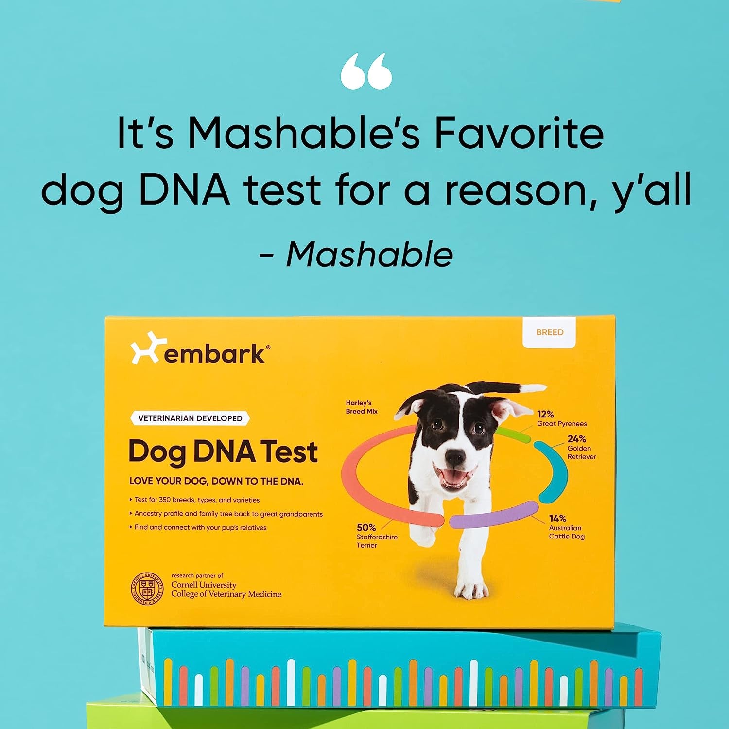 Breed Identification Kit - Most Accurate Dog DNA Testing Kit - 99% Breed Ancestry Accuracy for Mixed Breed Dogs - plus Relative Finder & Family Tree