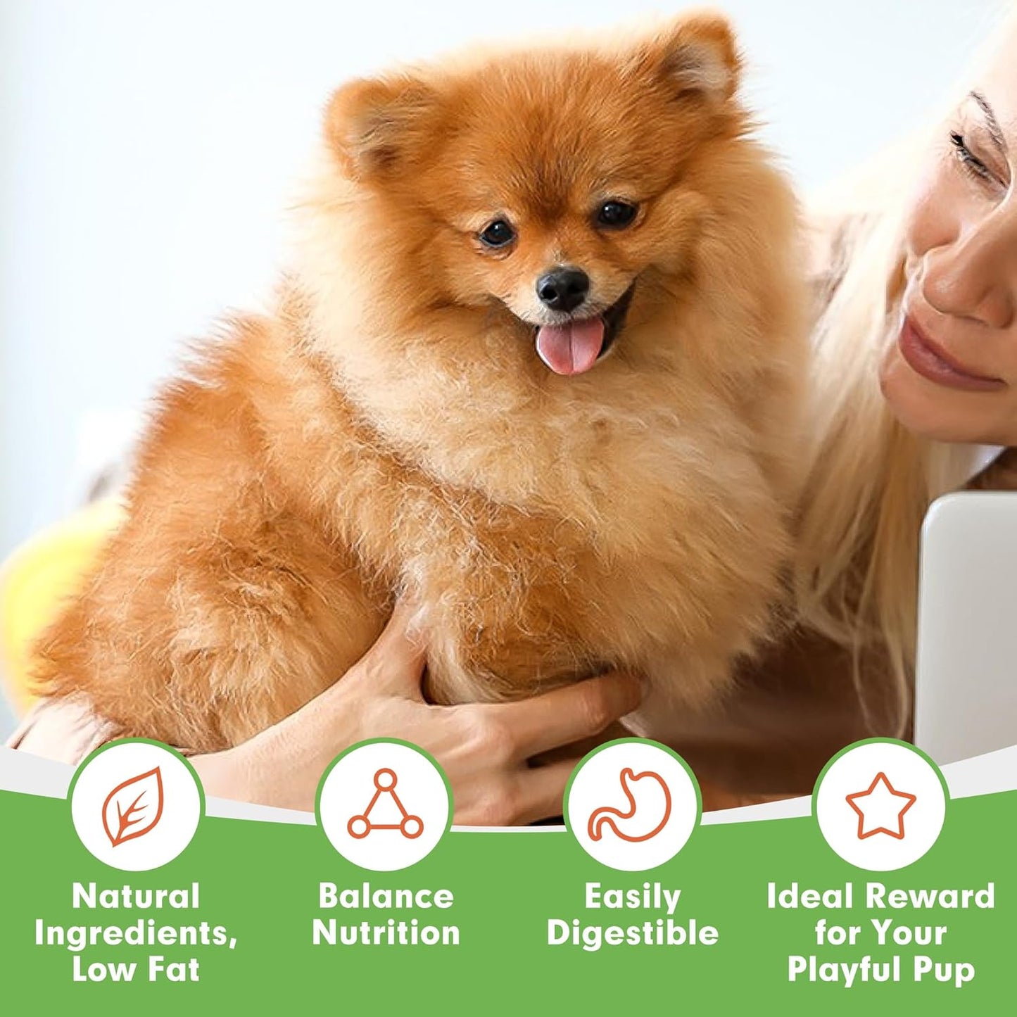 Rawhide Free Dog Treats Chicken Wrapped Cod Sticks for Small Dogs Healthy Training Treats Soft Snacks (14.11 Ounce -Pack of 1)