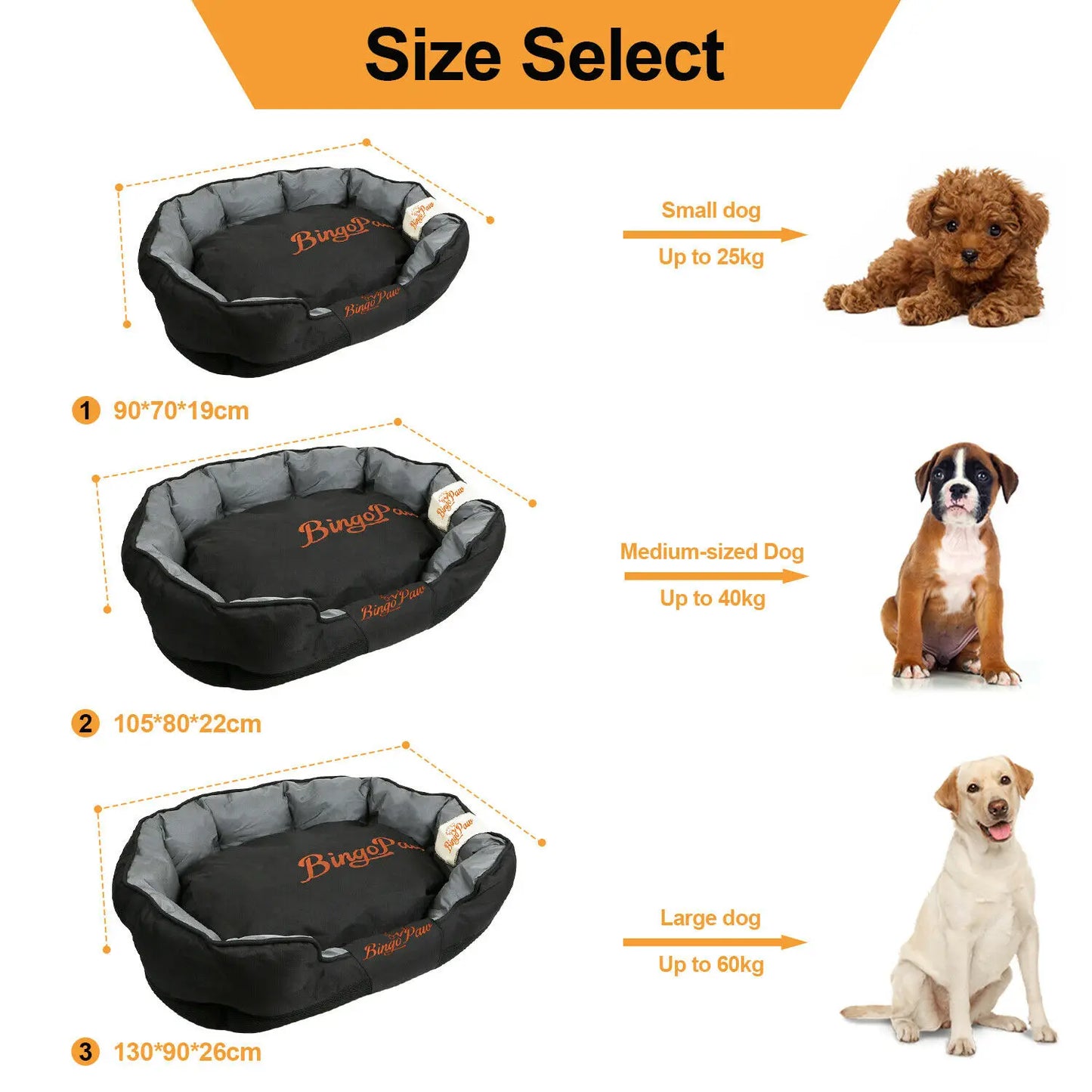 Waterproof XXL Orthopedic Dog Sofa Bed - Extra Large Jumbo Pet Mat for Kennels, Washable & Comfy Pillow