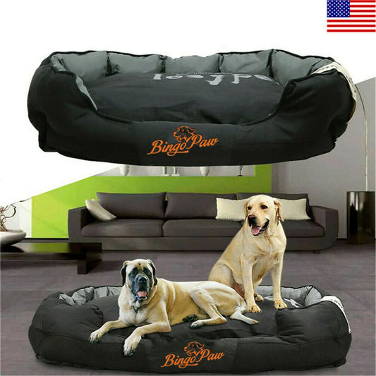 Waterproof XXL Orthopedic Dog Sofa Bed - Extra Large Jumbo Pet Mat for Kennels, Washable & Comfy Pillow