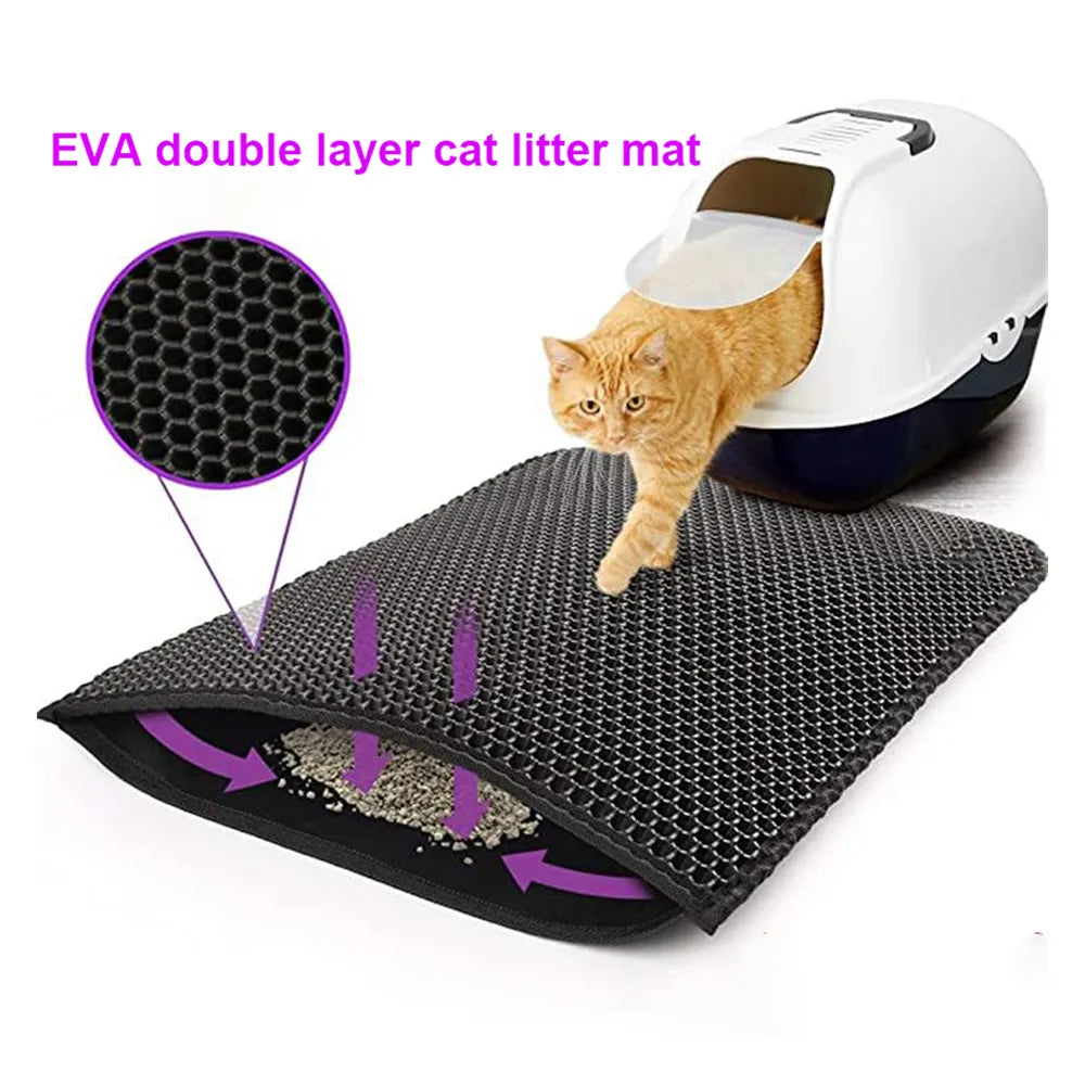 EVA Double Layer Cat Litter Box Mat - vippet.org