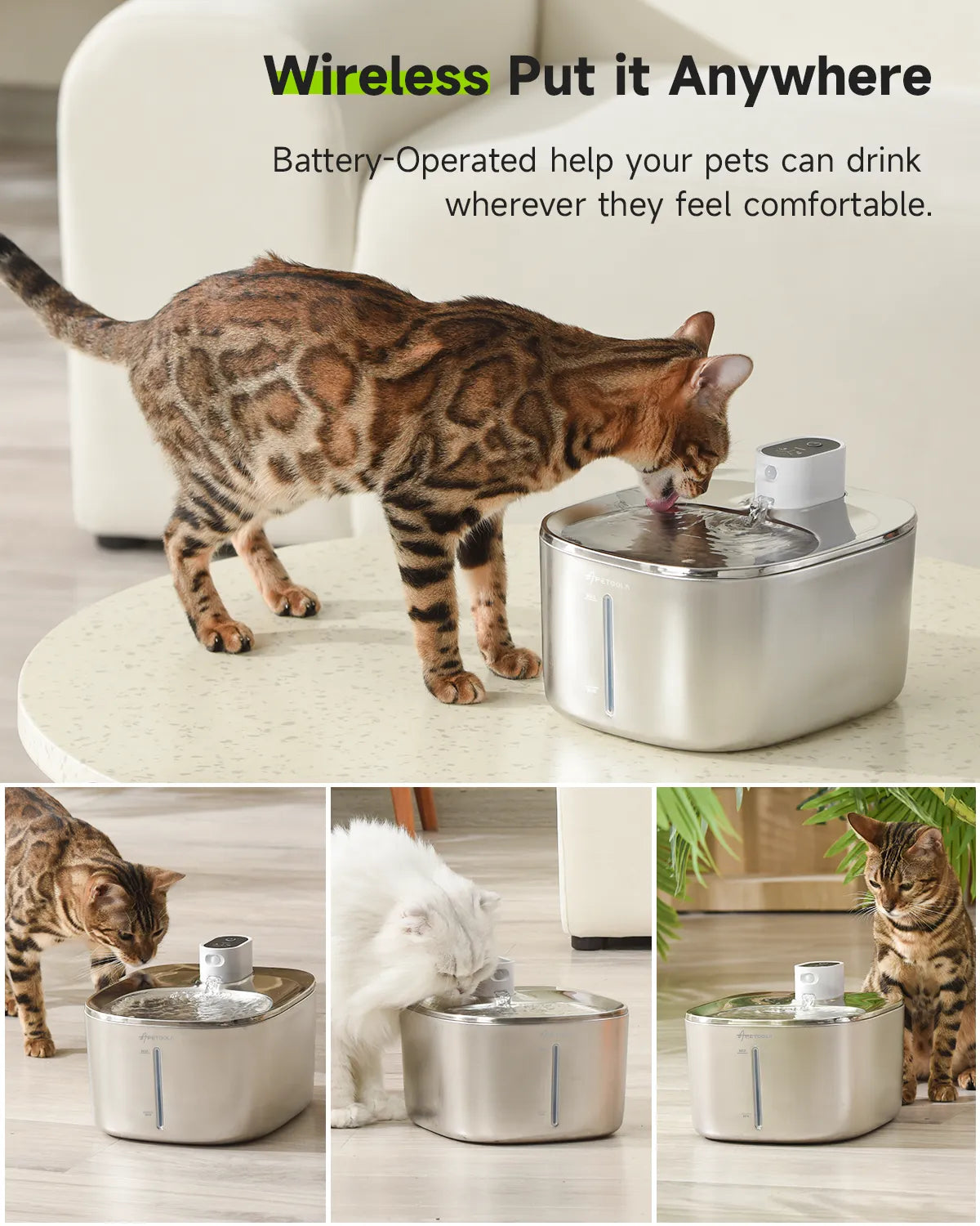 Wireless Cat Water Fountain - vippet.org