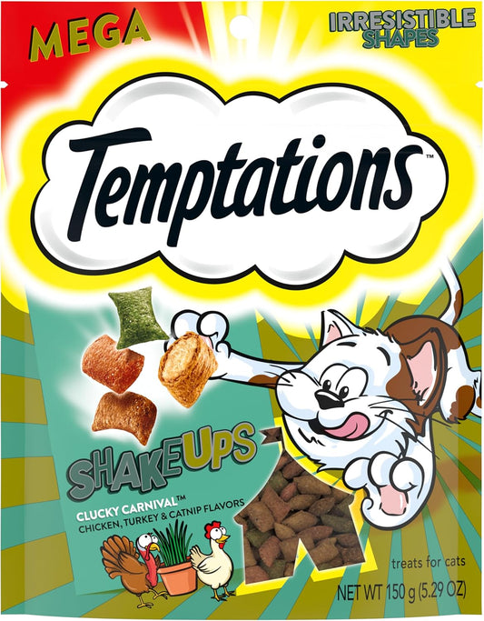 Shakeups Crunchy and Soft Cat Treats, Clucky Carnival Flavor, 5.29 Oz. Pouch