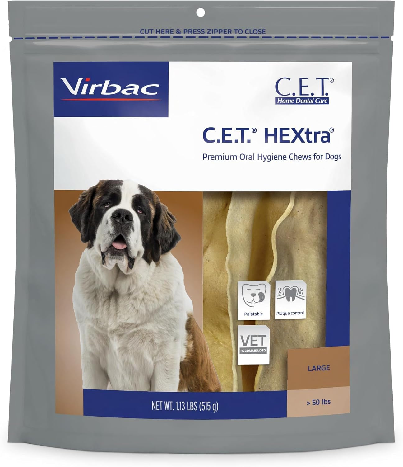 C.E.T. Hextra Premium Oral Hygiene for Dogs, over 50Lbs.