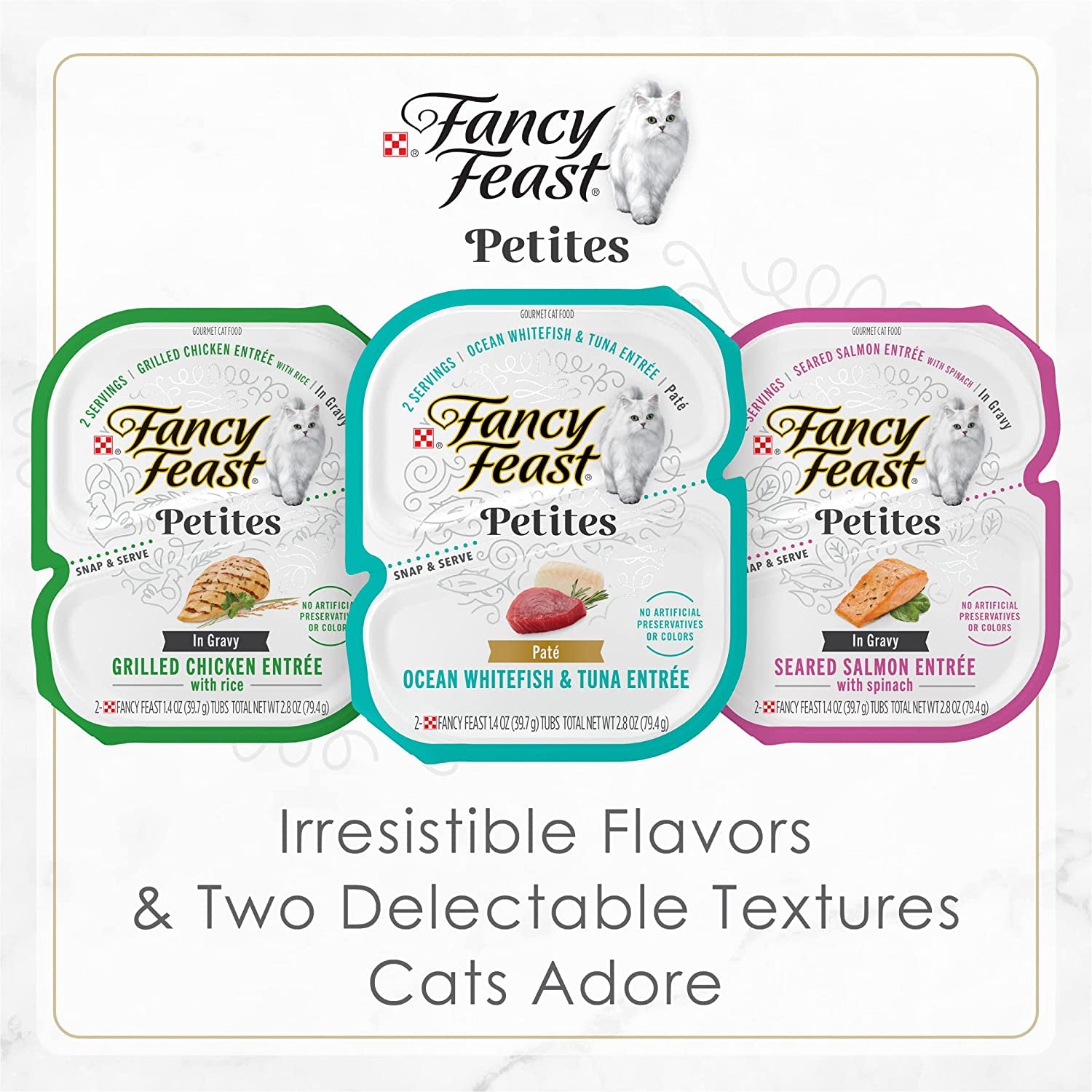 Purina  Petites Tender Beef Entree with Carrots in Gravy Gourmet Wet Cat Food - (Pack of 12) 2.8 Oz. Tubs
