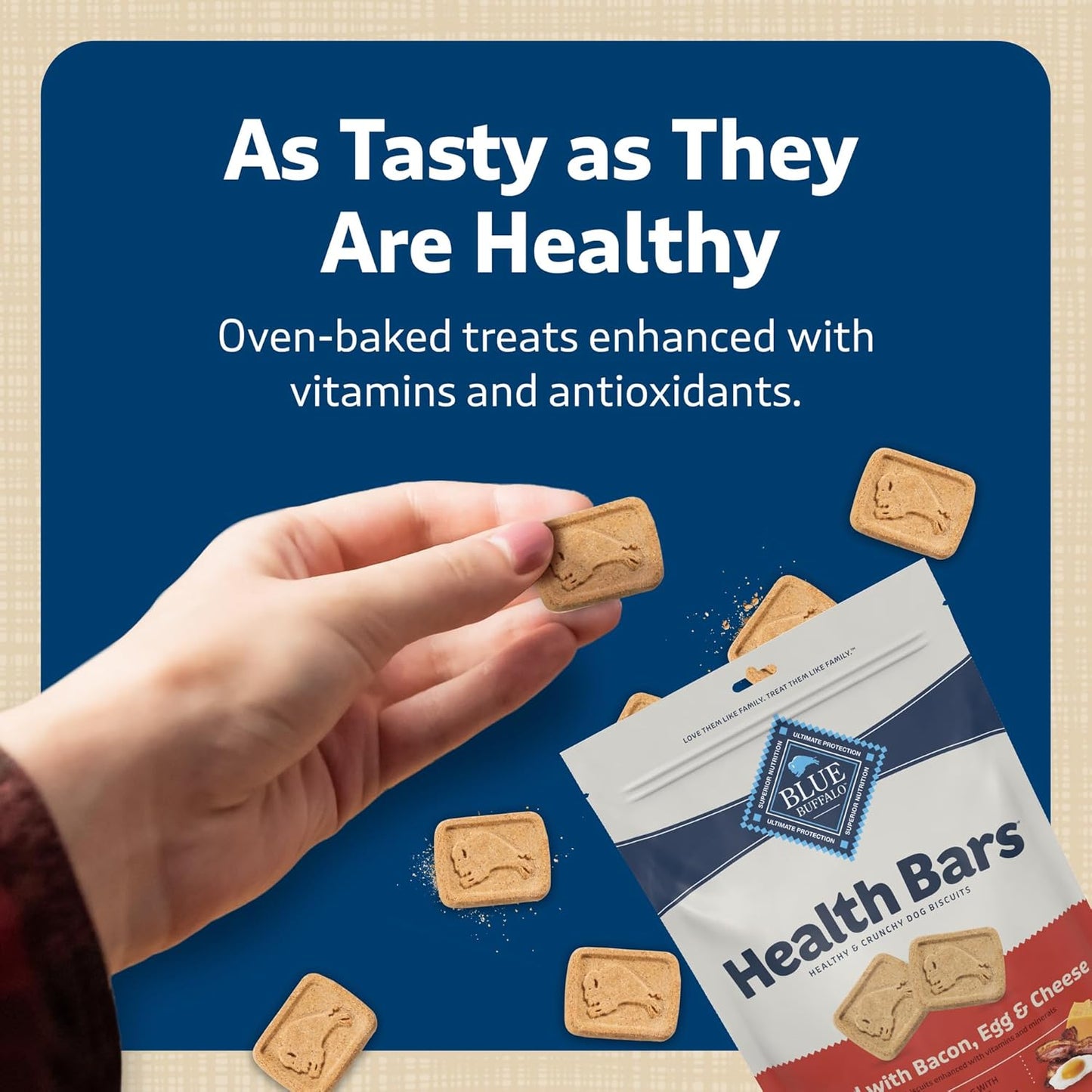 Health Bars Crunchy Dog Biscuits, Variety Pack, Bacon, Egg & Cheese, Apple & Yogurt, Pumpkin & Cinnamon, 16-Oz Bags