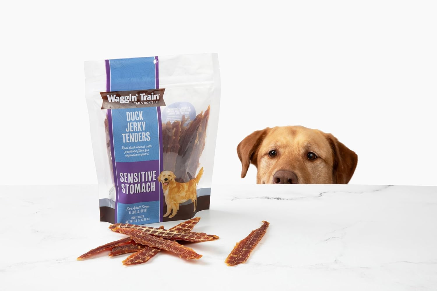Duck Jerky Tenders for Sensitive Stomach for Dogs - 12 Oz Pouch - Grain Free, High Protein Dog Treat