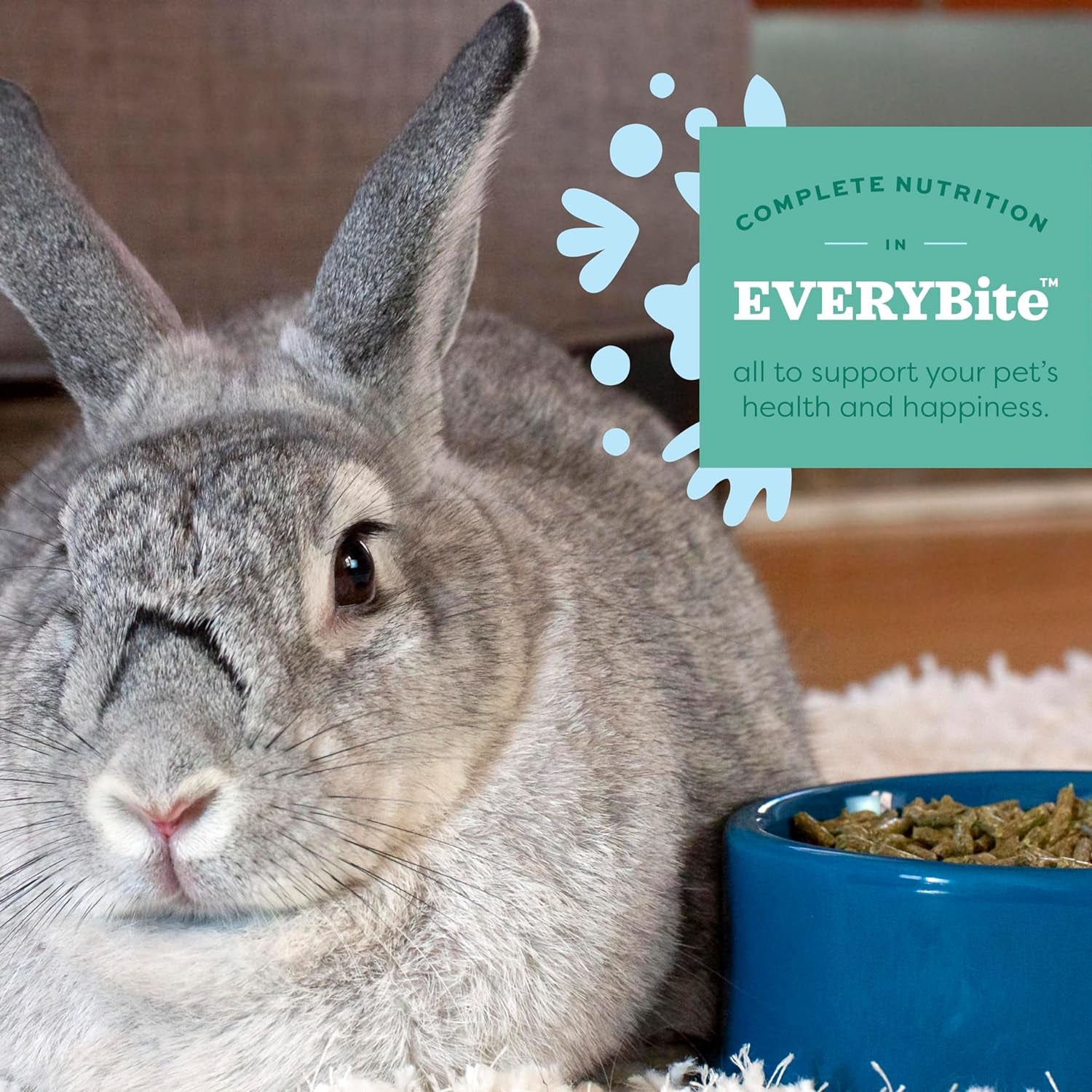 Essentials Rabbit Food, Young Rabbit, Made with  Alfalfa Hay, Pet Food Pellets with Vitamins & Minerals, Small Animal Pet Products, Bunny Supplies, Made in USA, High Fiber, 5 Lb. Bag