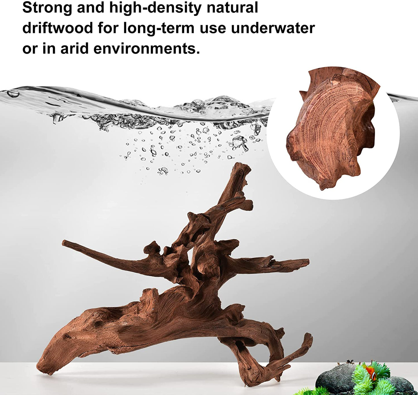 Natural Large Driftwood for Aquarium Decor Reptile Decor 13-17" Long, over 1.3 Lbs