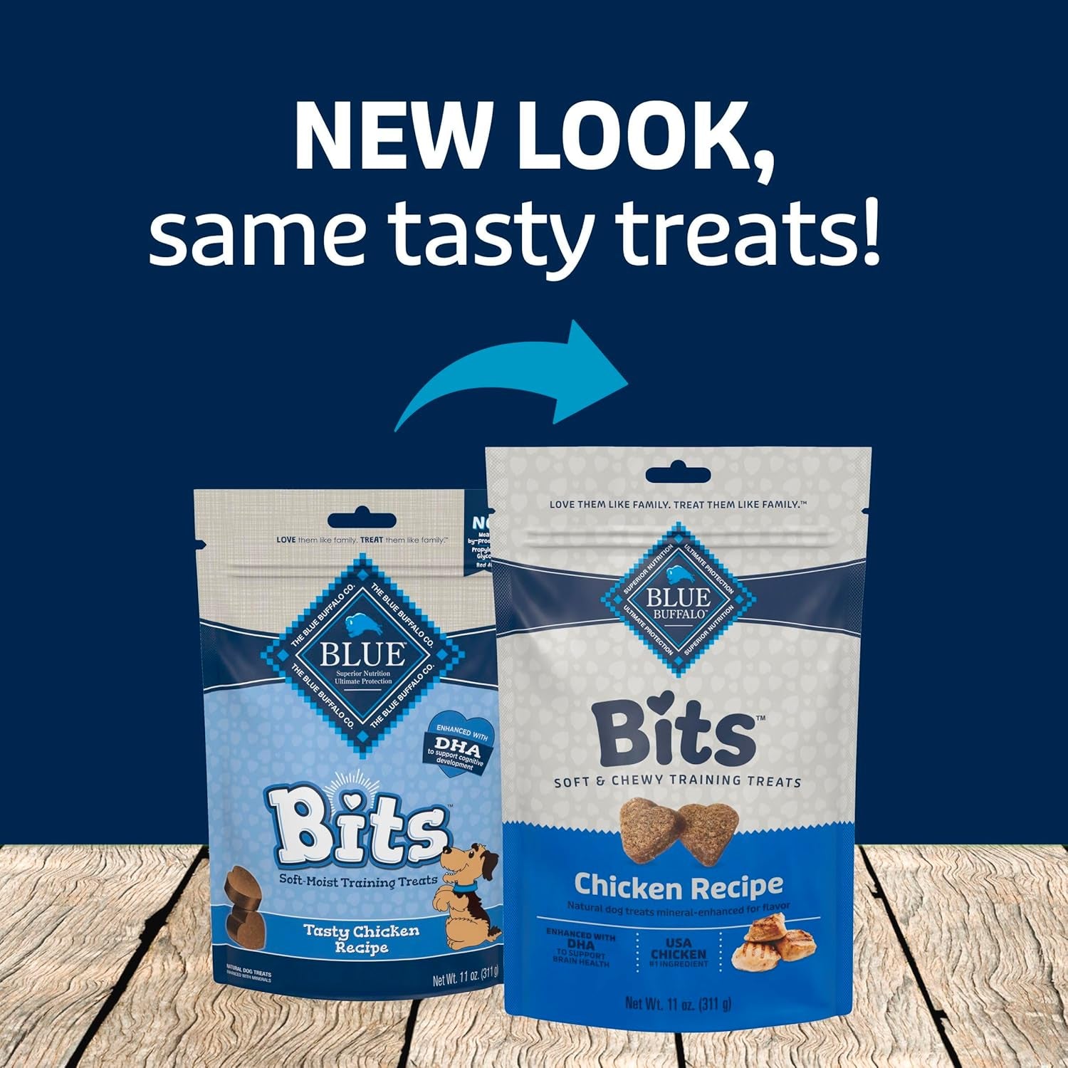BLUE Bits Natural Soft-Moist Training Dog Treats, Chicken Recipe 11-Oz Bag
