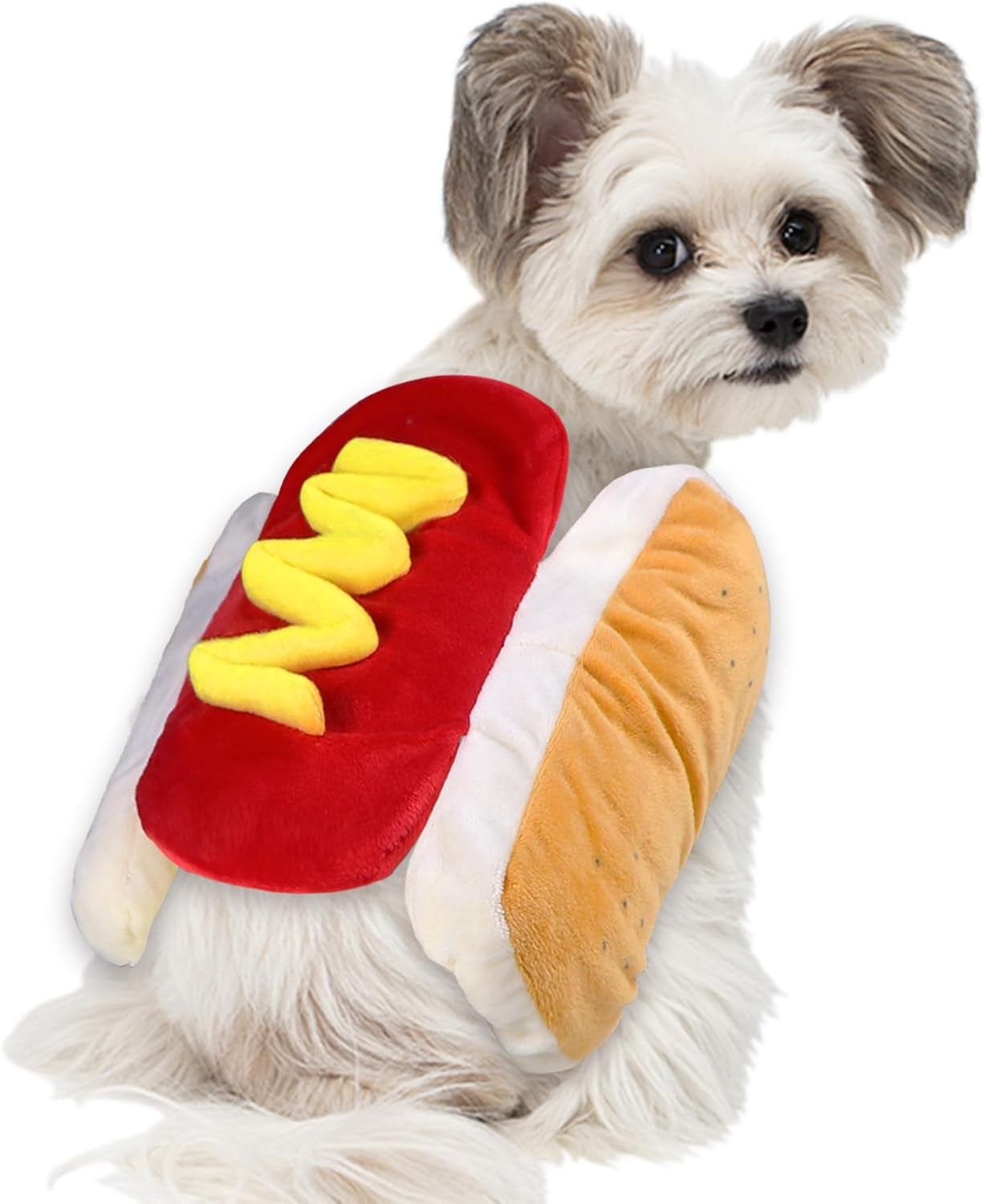 Dog Hot Dog Costume, Dog Halloween Costumes Funny Pet Hot Dog Costume for XS Small Medium Dogs Cats Pets (Medium)