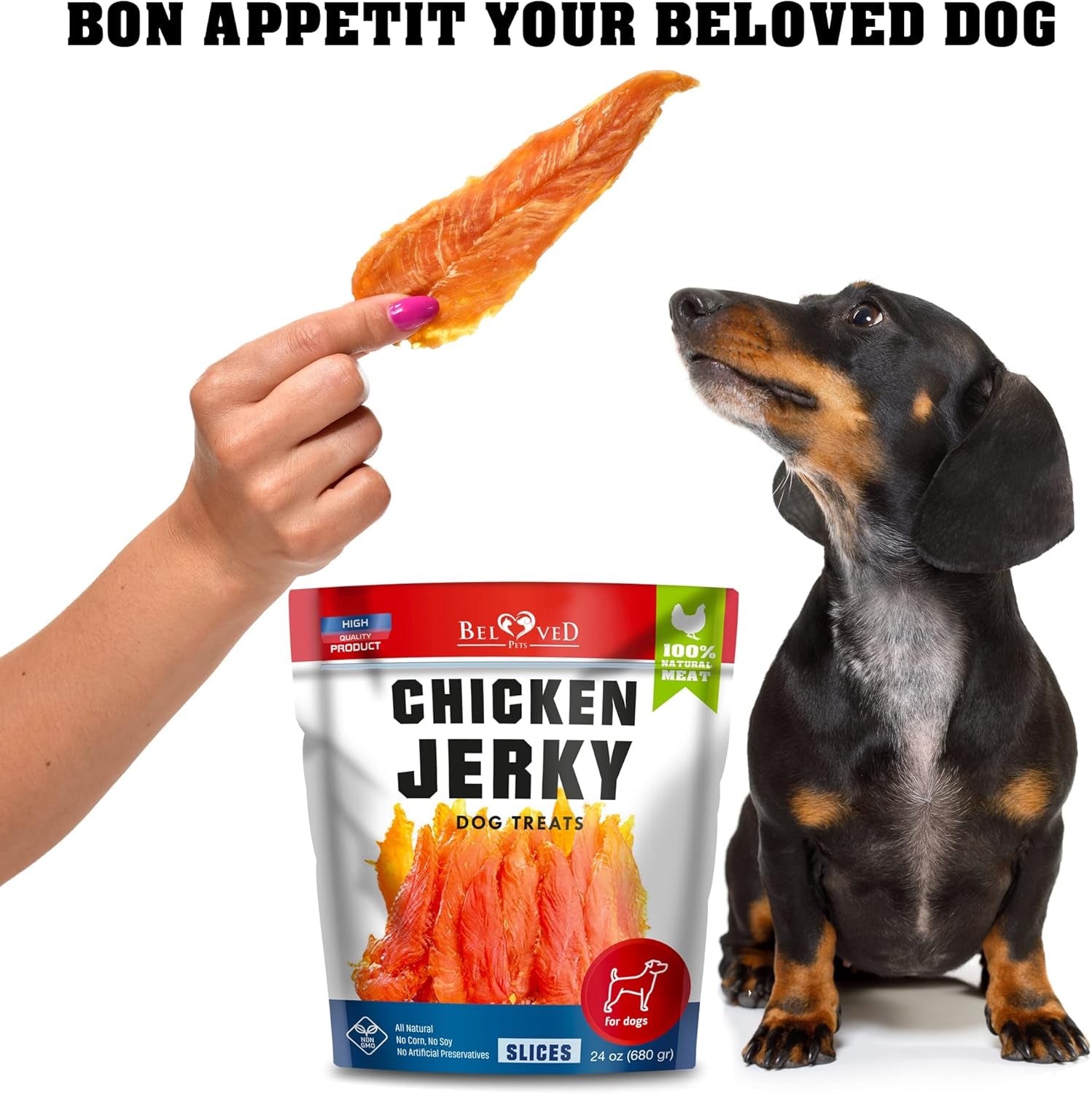 Dog Treats Chicken Jerky 1.5 Lb - Human Grade Pet Snacks & High Protein Meat - All Natural High Protein Dried Strips - Best Chews for Training Small & Large Dogs - Bulk Soft Pack Made for USA