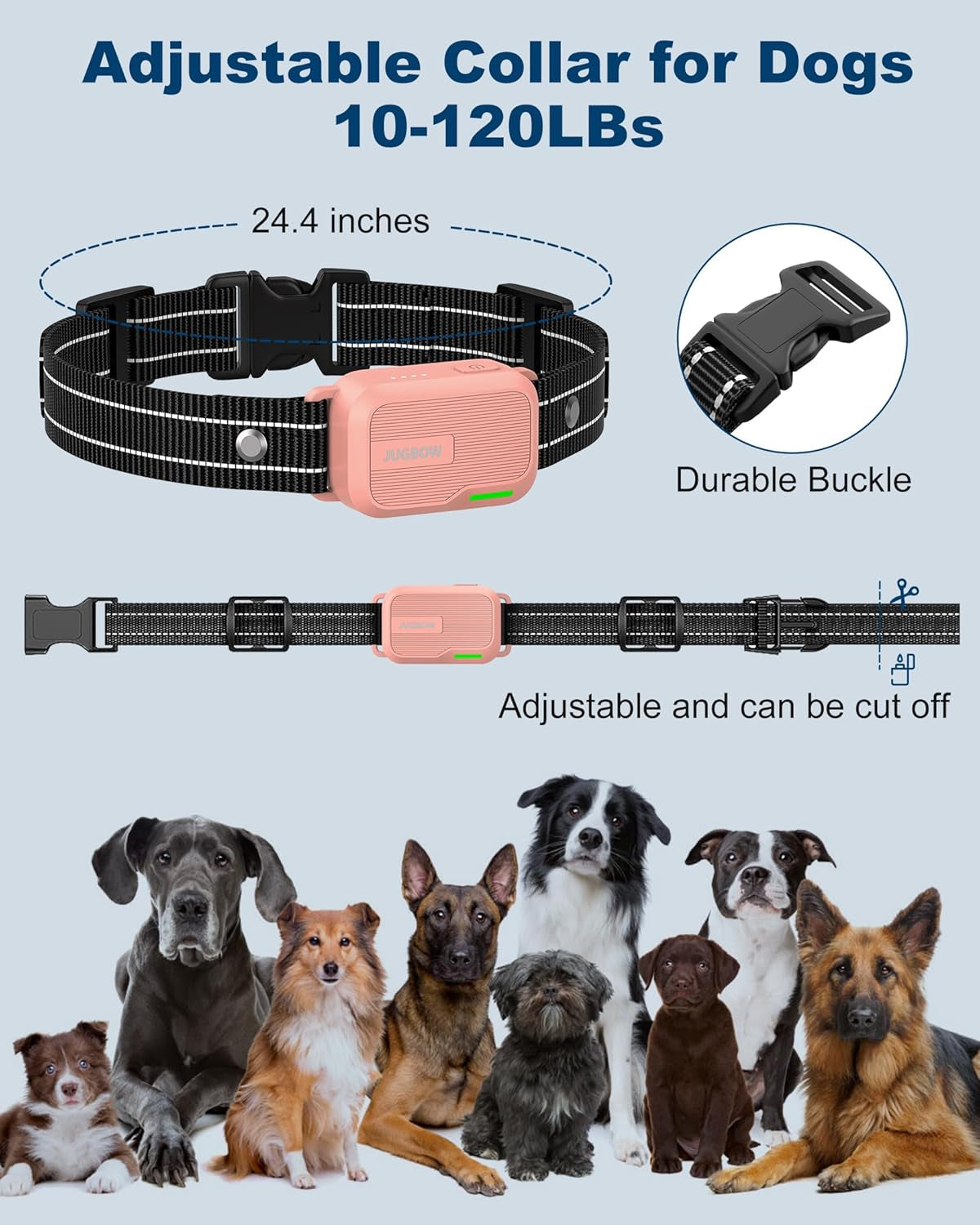 Dog Shock Collar - 4200FT Dog Training Collar with Remote Innovative IPX7 Waterproof with 4 Training Modes, Rechargeable E-Collar for All Breeds Pink