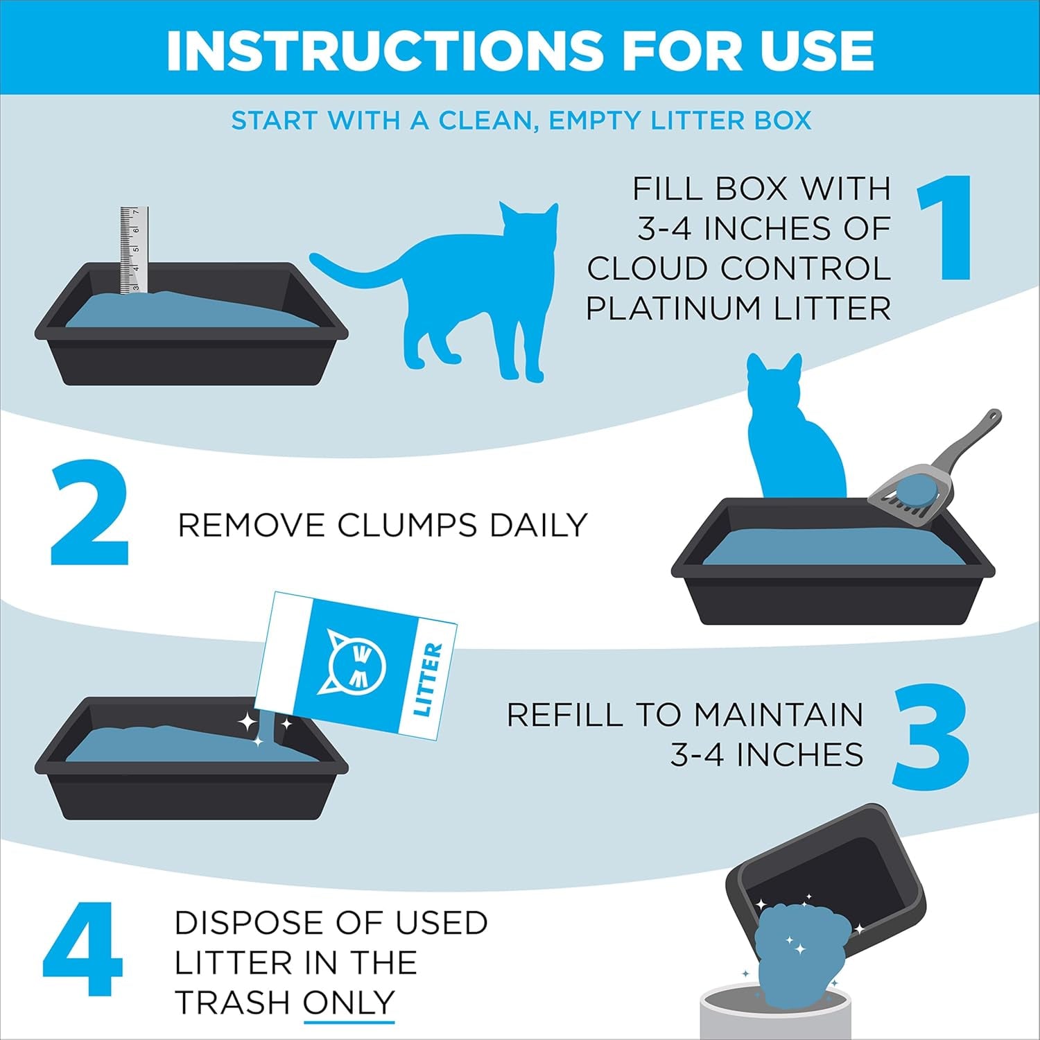Cloud Control Platinum Clumping Cat Litter Odor Control, 27.5 Lbs.