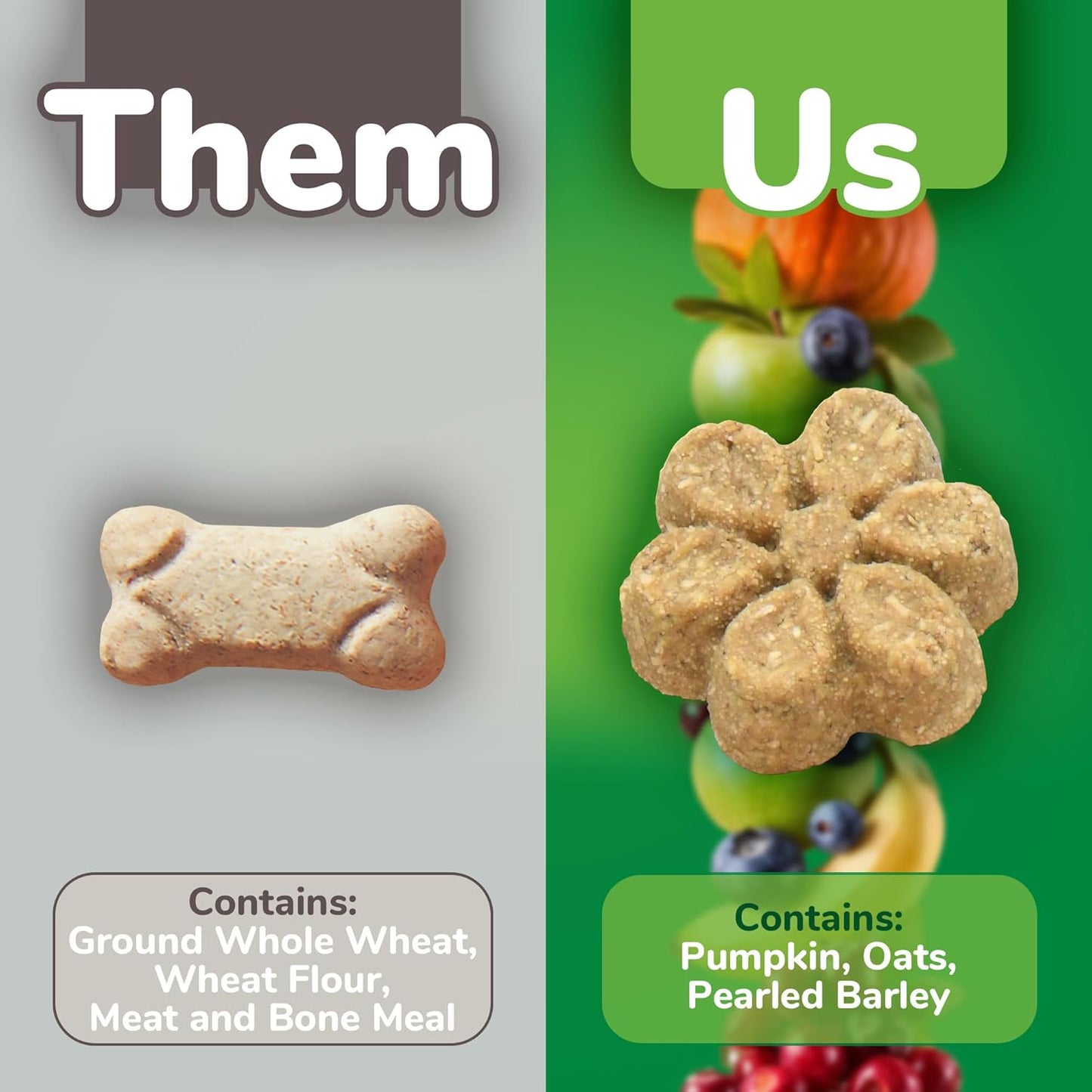 Healthy Dog Treats Pumpkin & Apple | Made with Pumpkin for Dogs | Low Calorie Treats for Dogs | 12 Ounces, White