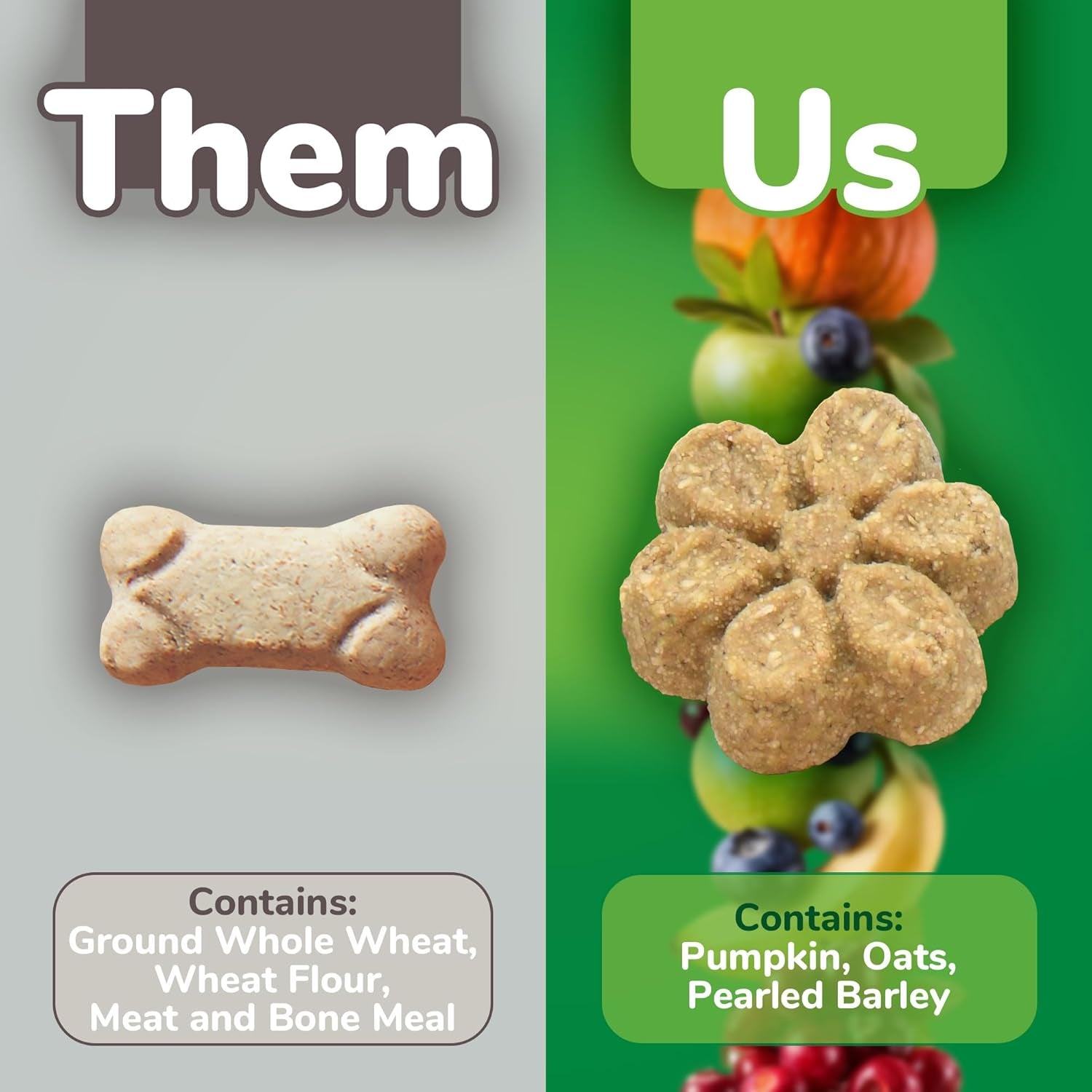 Healthy Dog Treats Pumpkin & Apple | Made with Pumpkin for Dogs | Low Calorie Treats for Dogs | 12 Ounces, White