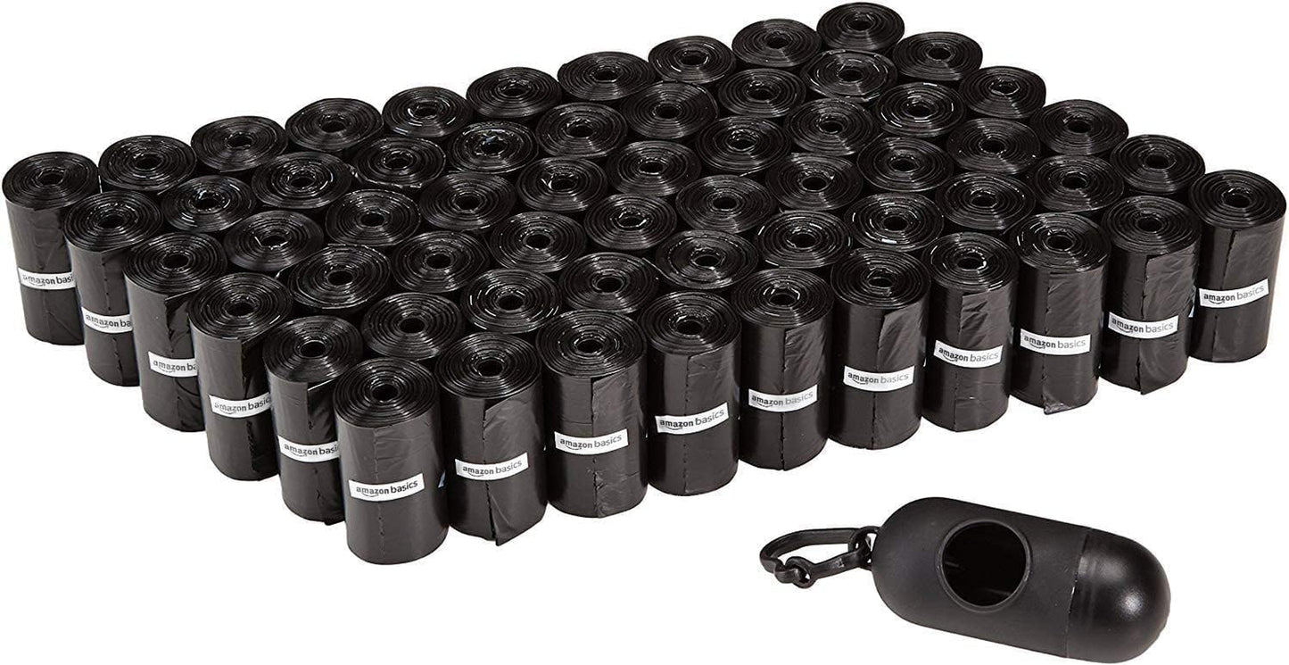 Dog Poop Bags with Dispenser, 900 Count, Enhanced for Guaranteed Leakproof, Unscented, Includes Leash Clip