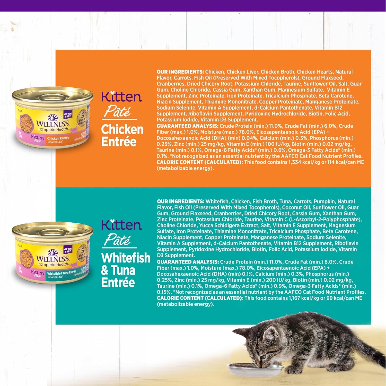 Complete Health Pate Kitten Wet Cat Food, Natural, Protein-Rich, Grain Free, 3 Ounce, 12 Pack, (Whitefish & Chicken Variety Pack)