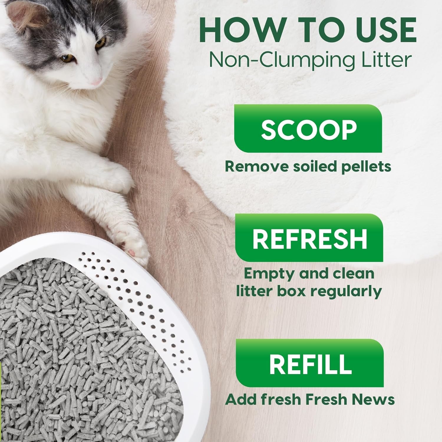 Recycled Paper, Original Pellet Cat Litter, 25 Pound