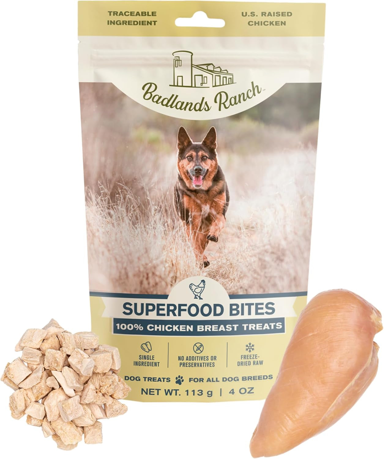 - Superfood Bite, Freeze-Dried Raw Dog Treats - Protein Rich, Train & Reward, Traceable Single Ingredient by Katherine Heigl (Chicken Breast)