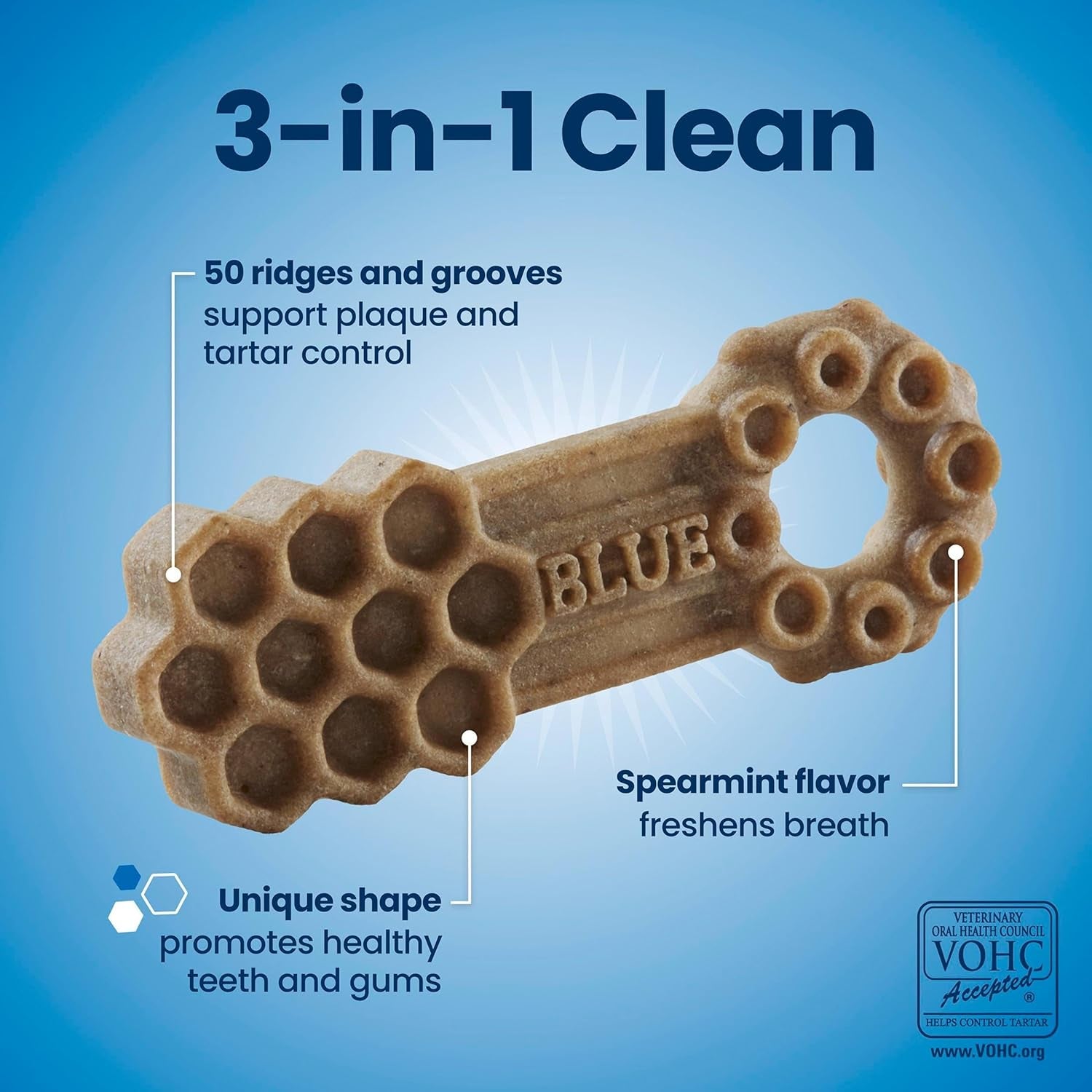 Dental Chews Medium Natural Dog Treats, Chicken & Spearmint 34.5-Oz Bag (42 Count)