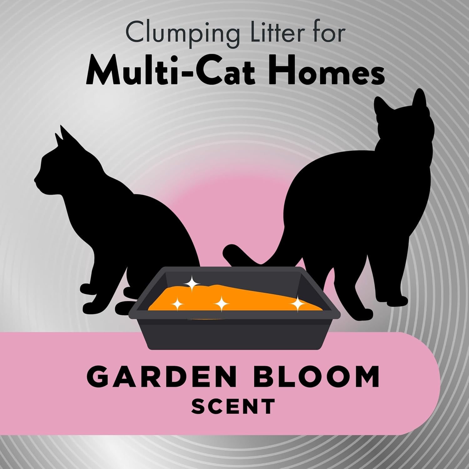Hardball Lightweight Platinum Multi-Cat Clumping Cat Litter Odor Control, Easy No-Mess Scooping, Garden Bloom Scent, 8.5 Lbs.