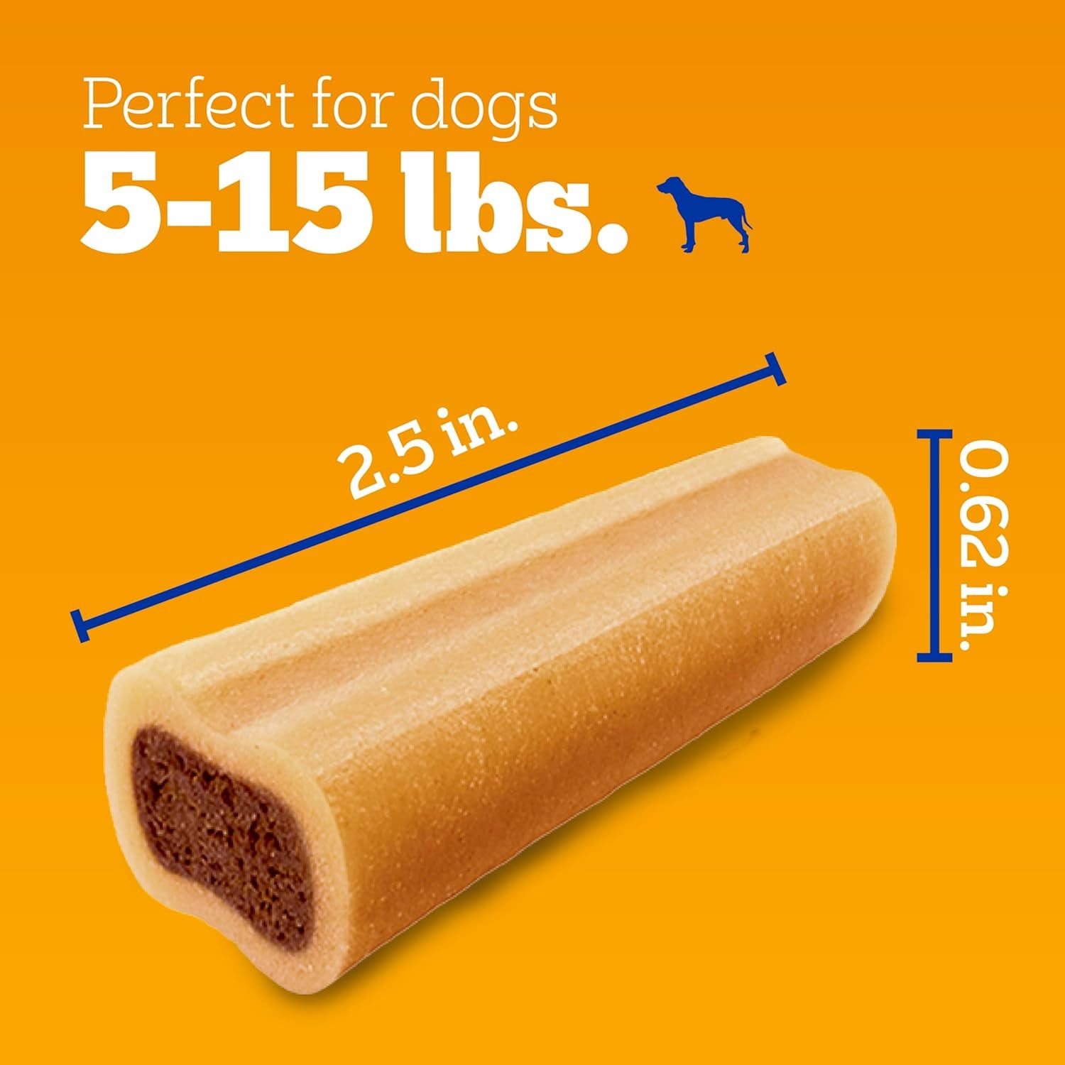 Mini Jumbone Small Dog Treats, Beef Flavor, 21 Oz. Bag (35 Treats)