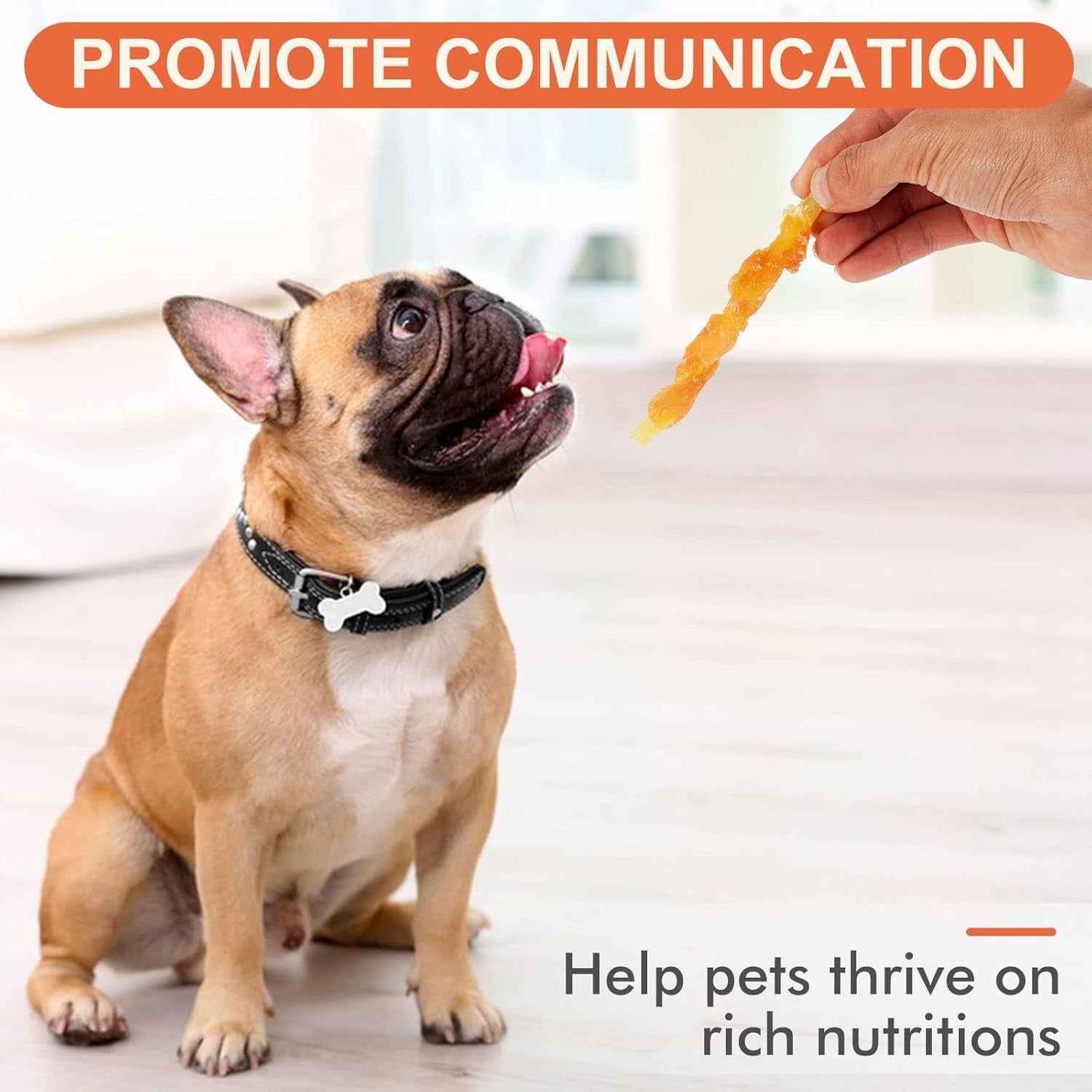 Rawhide Free Dog Treats Chicken Wrapped Cod Sticks for Small Dogs Healthy Training Treats Soft Snacks (14.11 Ounce -Pack of 1)