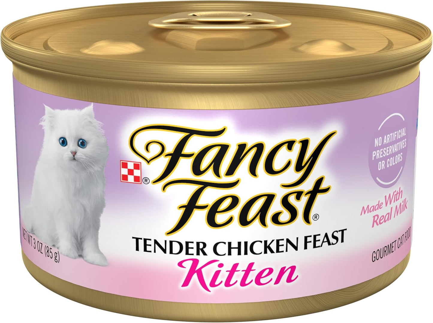 Purina  Kitten Tender Chicken Feast Wet Kitten Food Pate - (Pack of 24) 3 Oz. Cans
