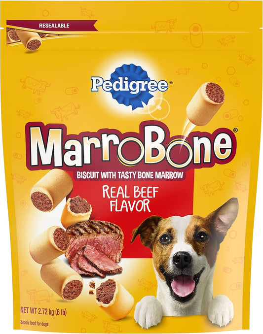 Dry Dog Treats Marrobone Real Beef Flavor, 6 Lb. Bag