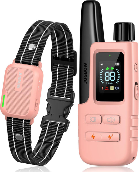 Dog Shock Collar - 4200FT Dog Training Collar with Remote Innovative IPX7 Waterproof with 4 Training Modes, Rechargeable E-Collar for All Breeds Pink