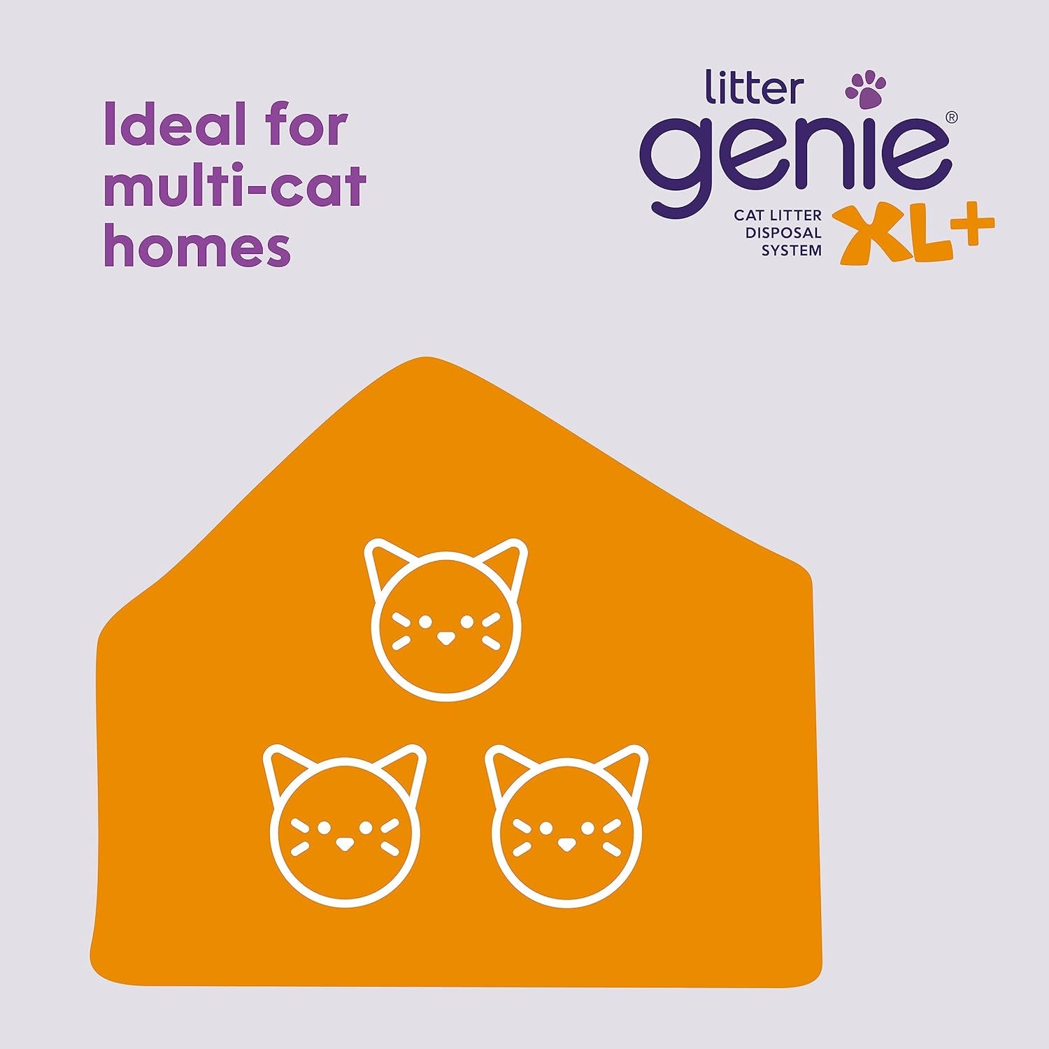 XL+ Pail | Cat Litter Waste Disposal System for Odor Control | Includes 1 Jumbo Refill Bag
