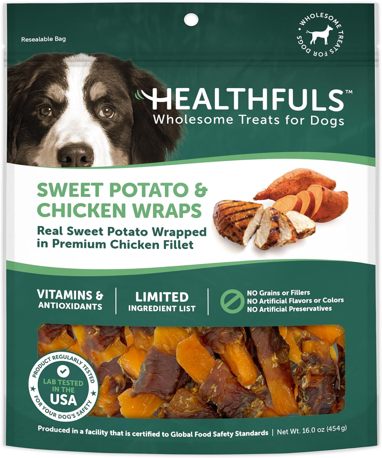 Chicken Wrapped Sweet Potato Dog Treats, 16Oz