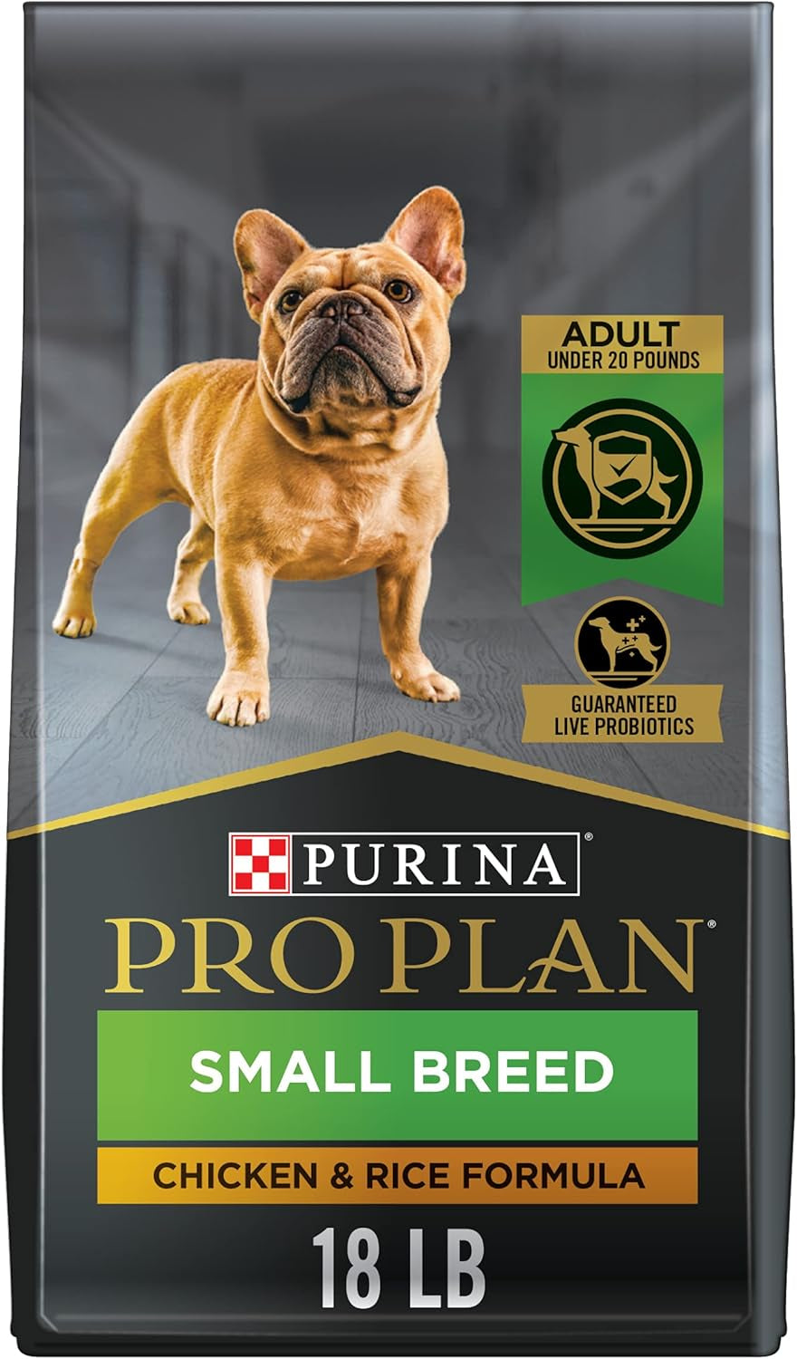 Small Breed Dry Dog Food Chicken and Rice Formula with Guaranteed Live Probiotics - 18 Lb. Bag